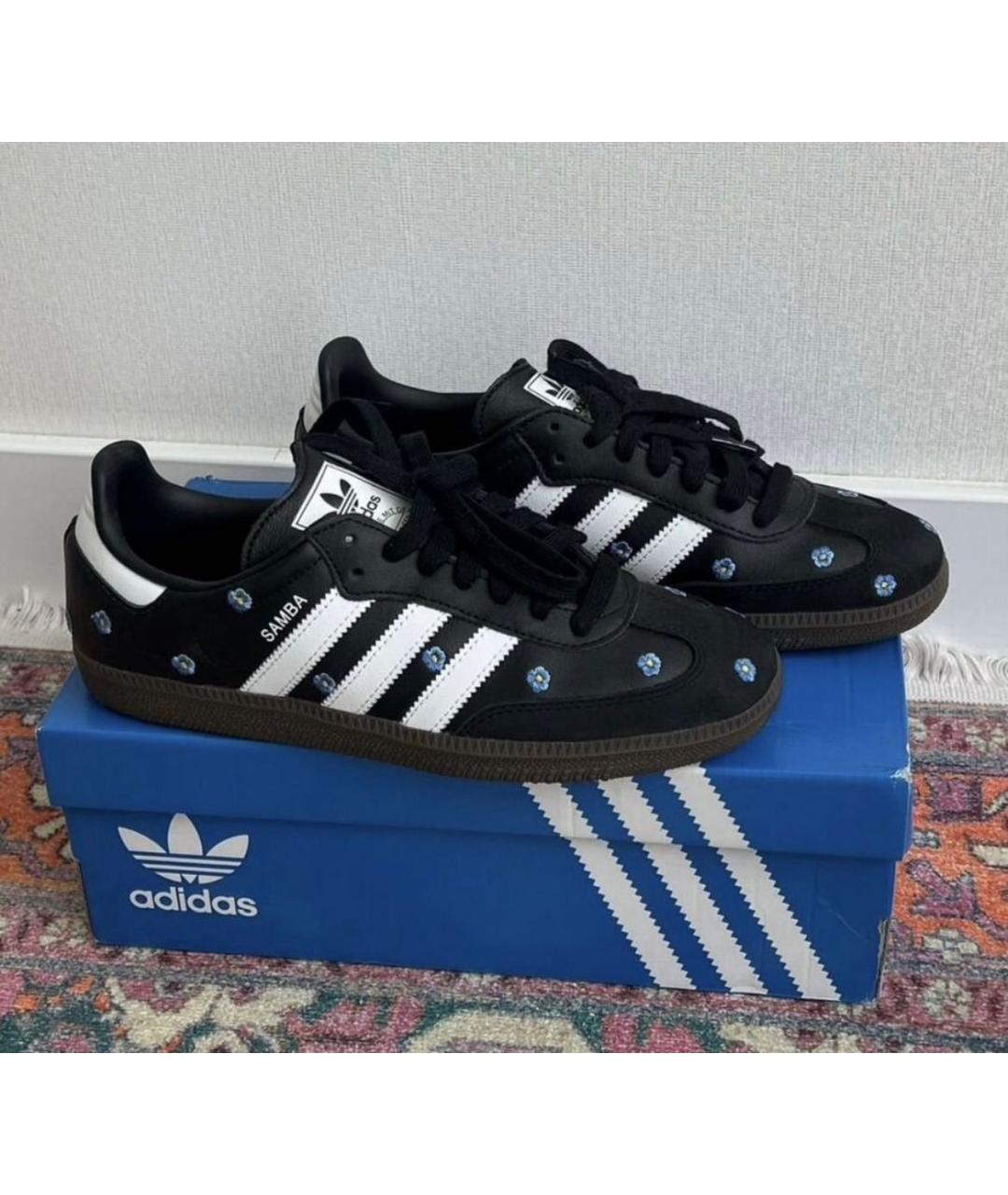 ADIDAS Черные кожаные кеды, фото 7