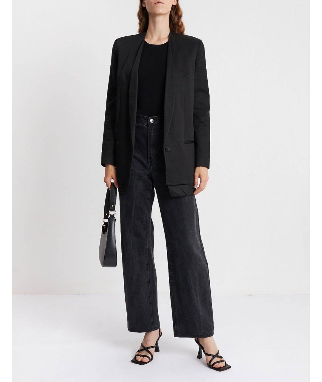 ALEXANDER WANG Черные хлопковые прямые джинсы, фото 5
