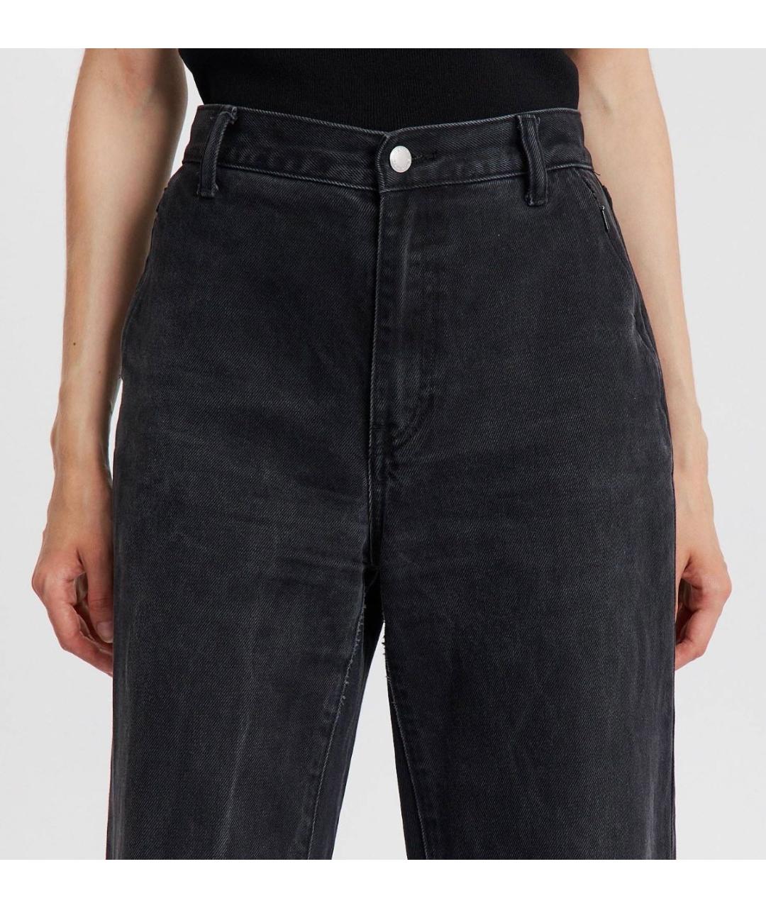 ALEXANDER WANG Черные хлопковые прямые джинсы, фото 4