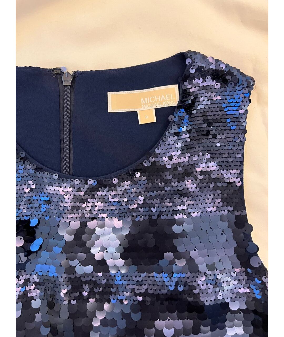 MICHAEL MICHAEL KORS Темно-синее полиэстеровое вечернее платье, фото 3