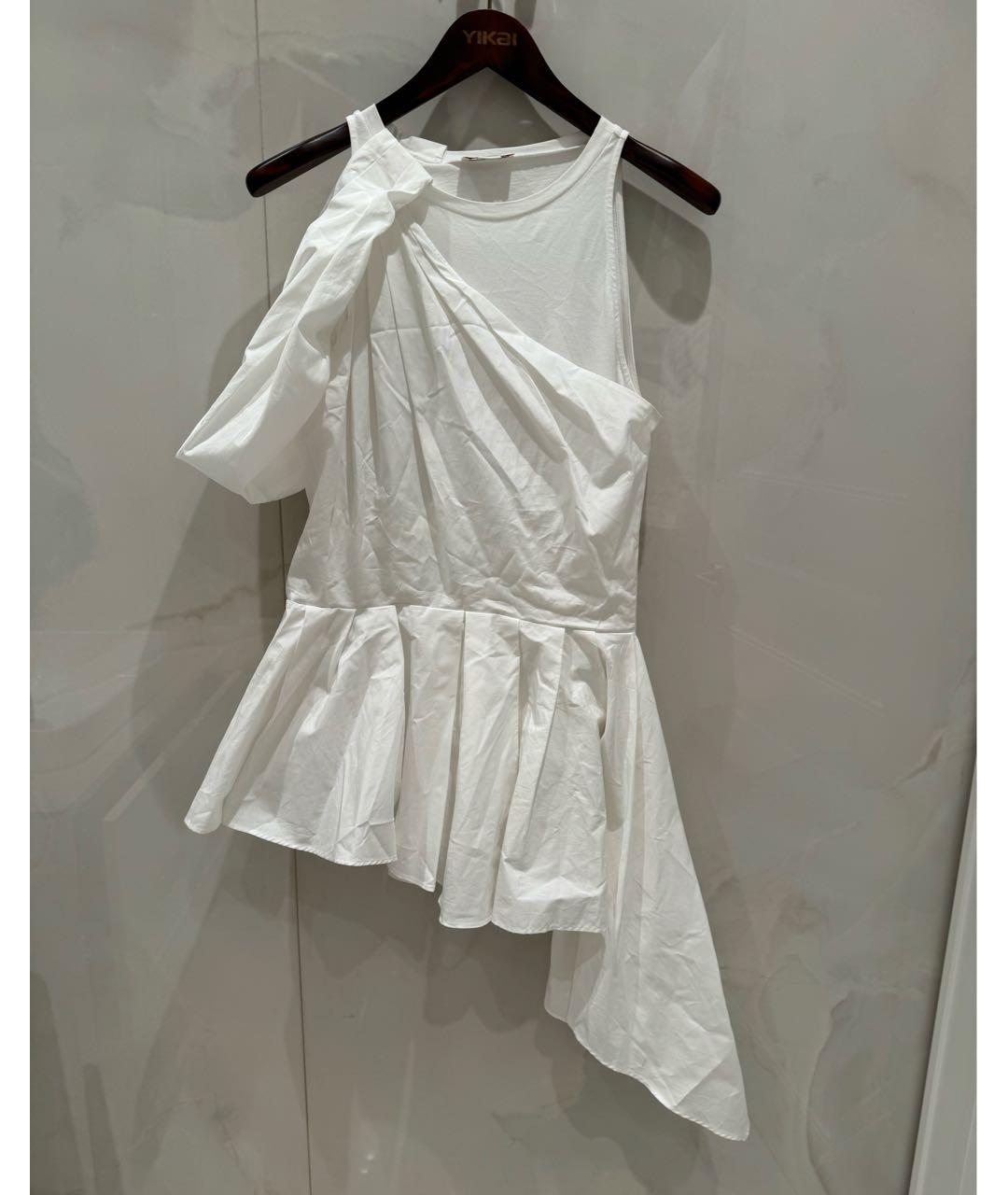 ALEXANDER MCQUEEN Белая хлопковая блузы, фото 2