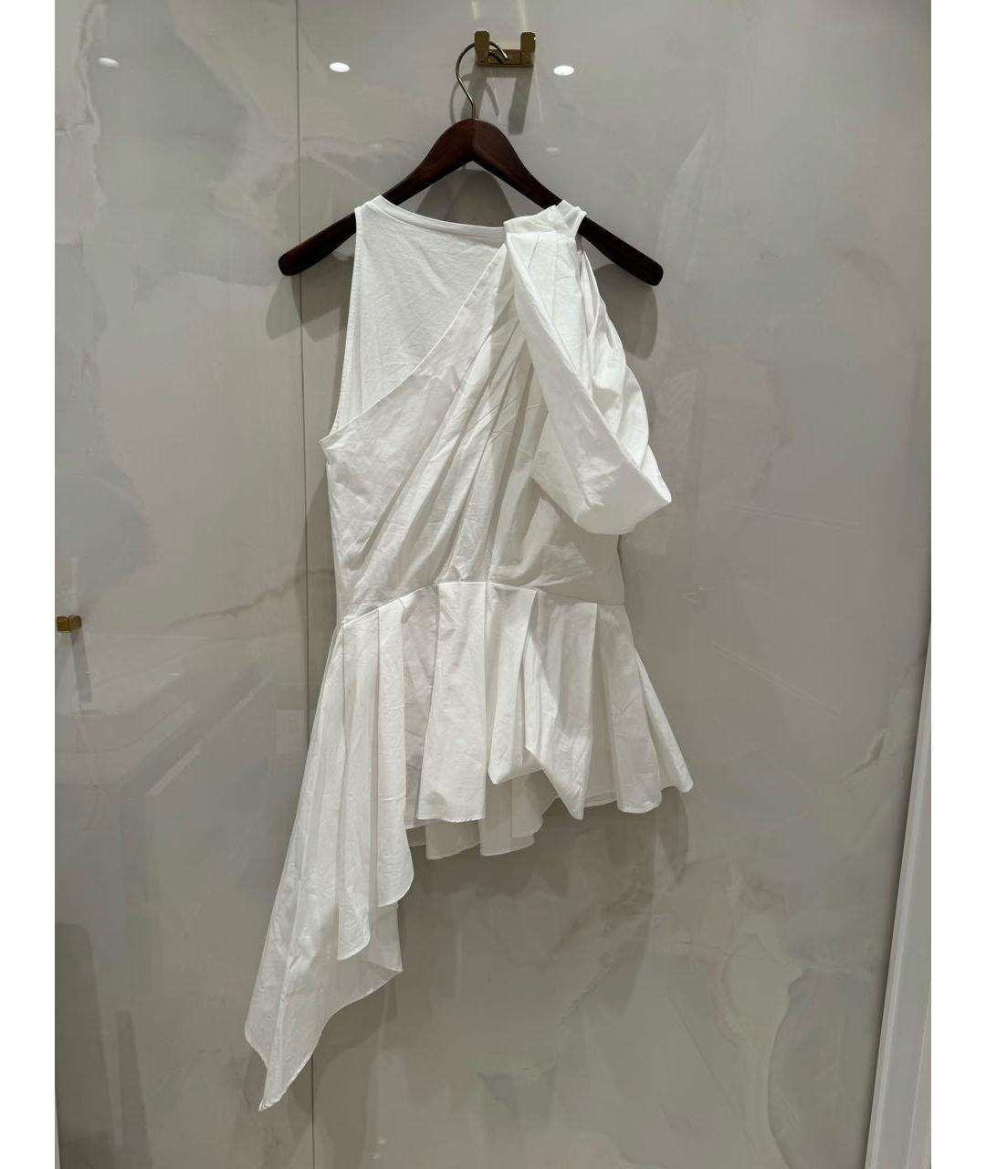 ALEXANDER MCQUEEN Белая хлопковая блузы, фото 5