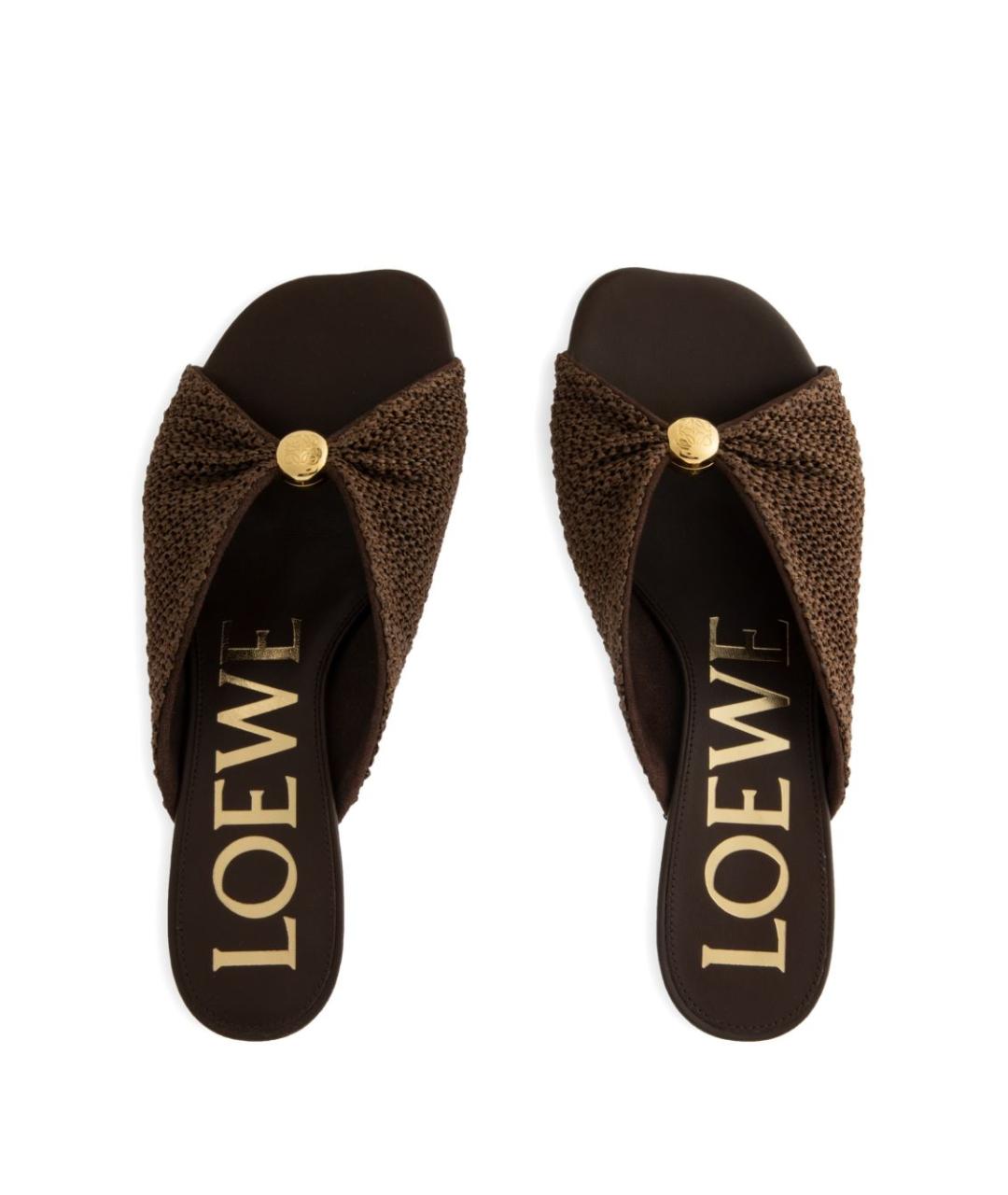 LOEWE Коричневые мюли, фото 3