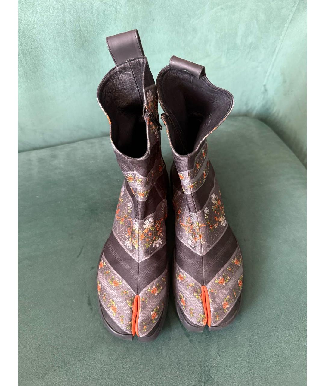 MAISON MARGIELA Серые текстильные полусапоги, фото 2