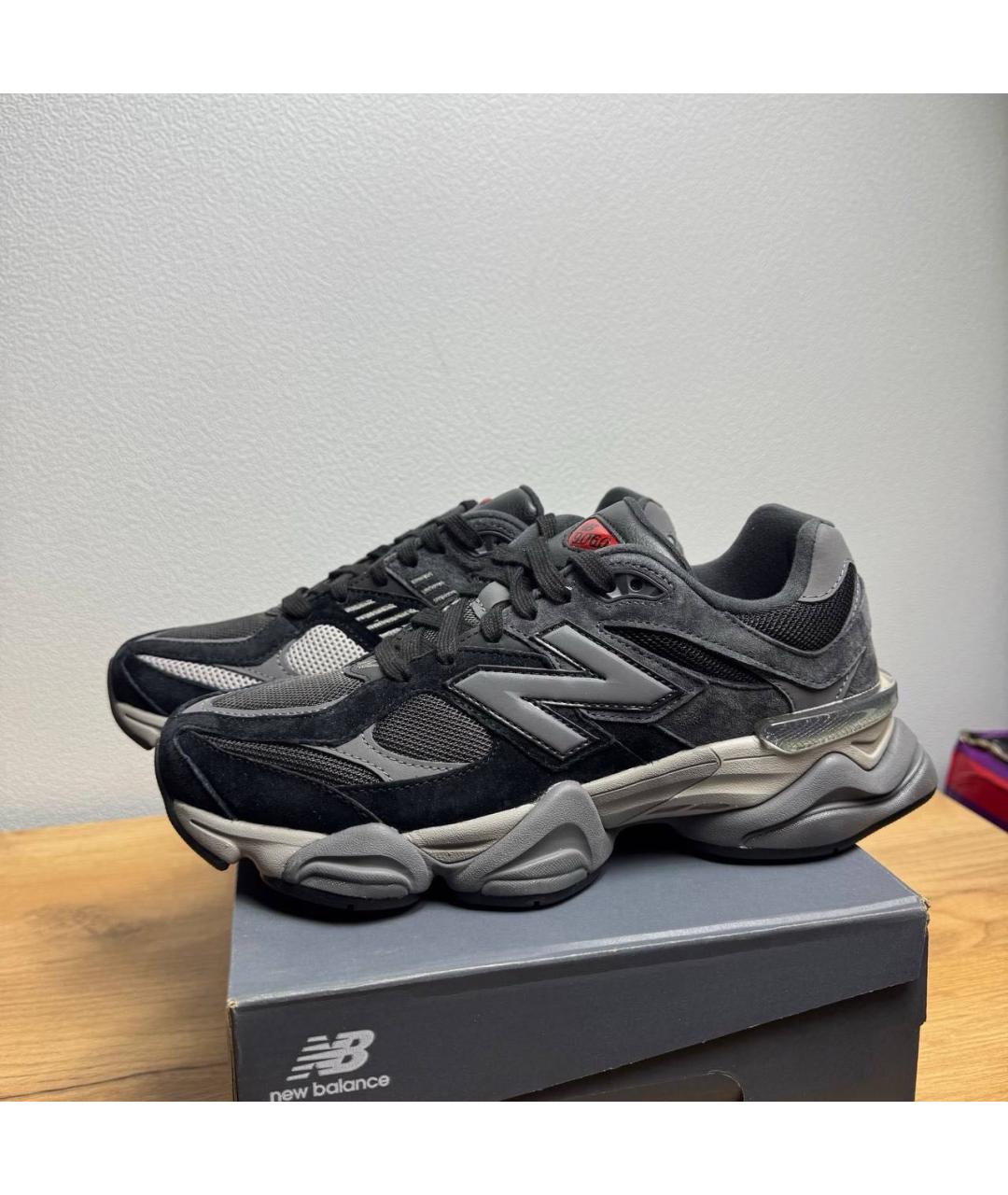 NEW BALANCE Черные замшевые низкие кроссовки / кеды, фото 5