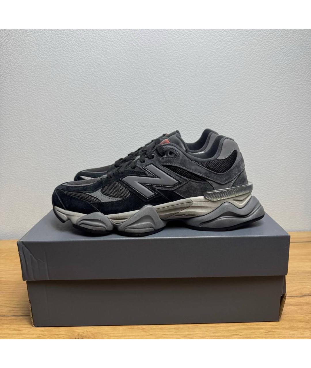 NEW BALANCE Черные замшевые низкие кроссовки / кеды, фото 7