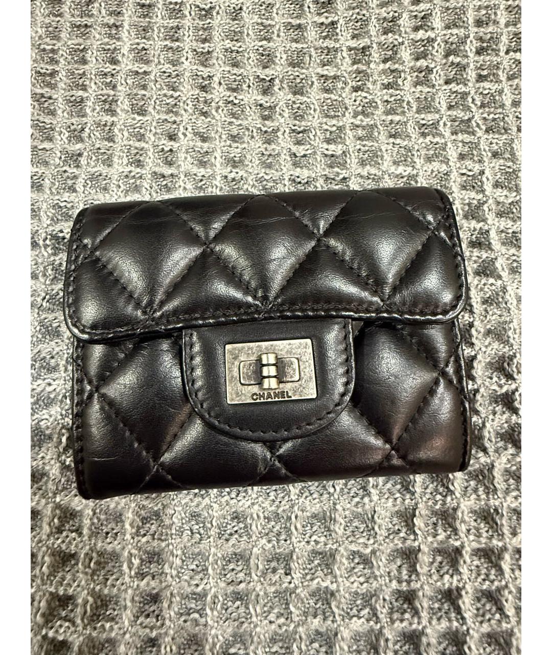 CHANEL Черный кожаный кошелек, фото 7