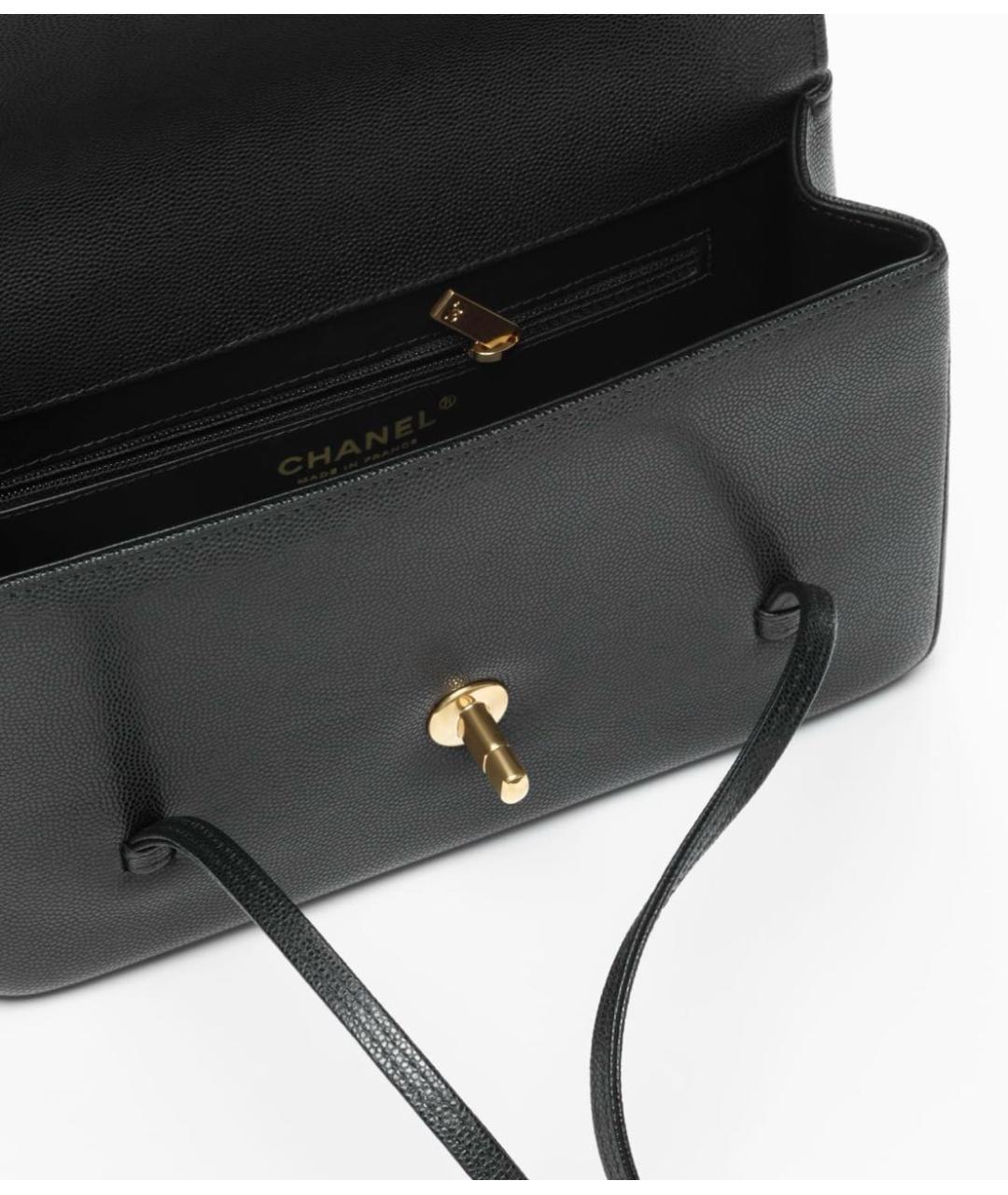 CHANEL Черная кожаная сумка через плечо, фото 3