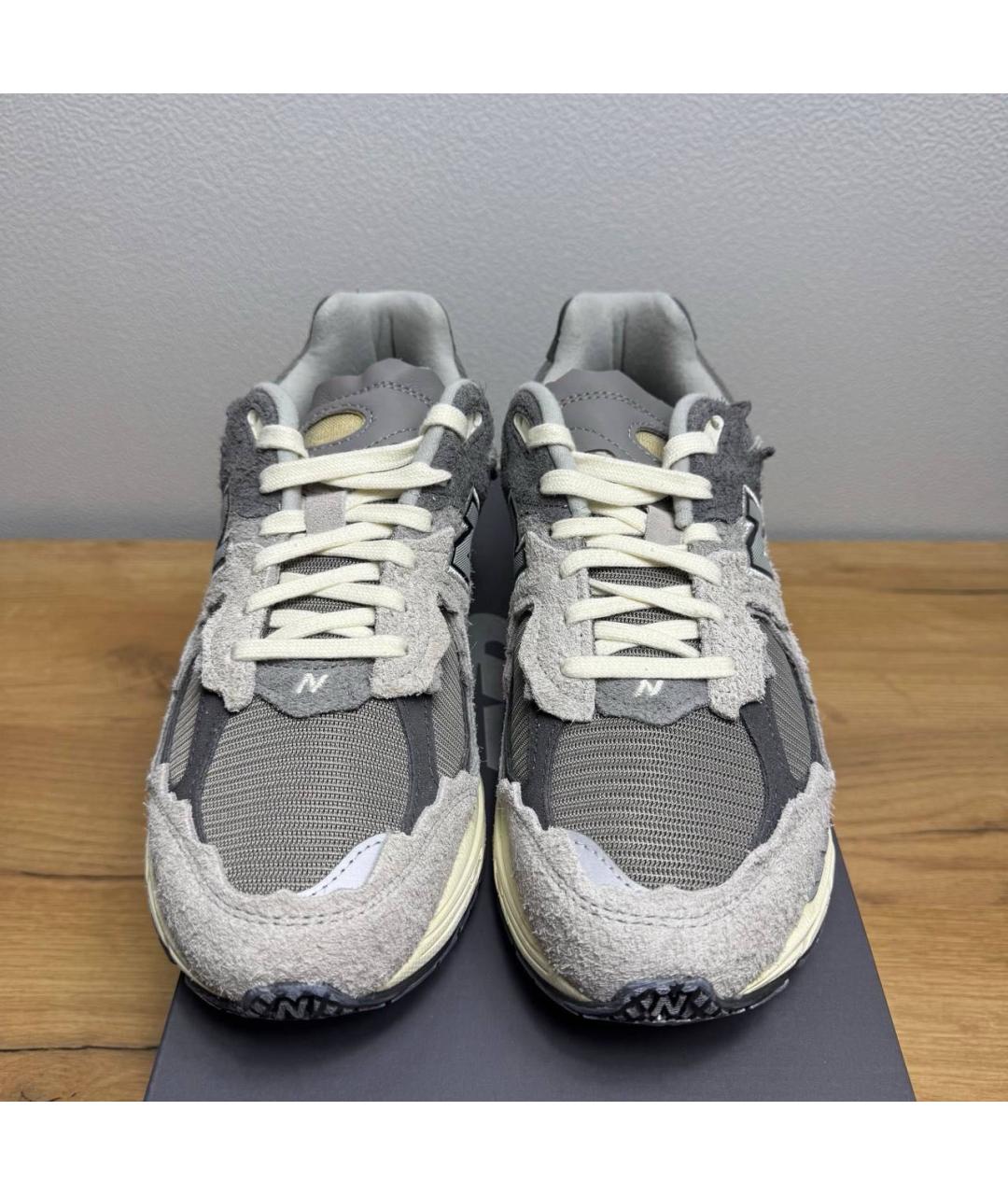NEW BALANCE Серые замшевые низкие кроссовки / кеды, фото 2