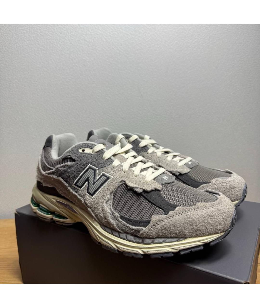 NEW BALANCE Серые замшевые низкие кроссовки / кеды, фото 3