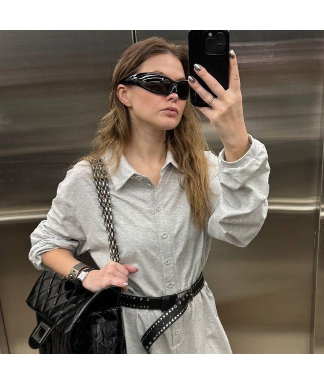 BALENCIAGA Черные пластиковые солнцезащитные очки, фото 6