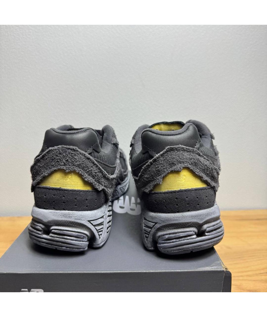 NEW BALANCE Антрацитовые замшевые низкие кроссовки / кеды, фото 4