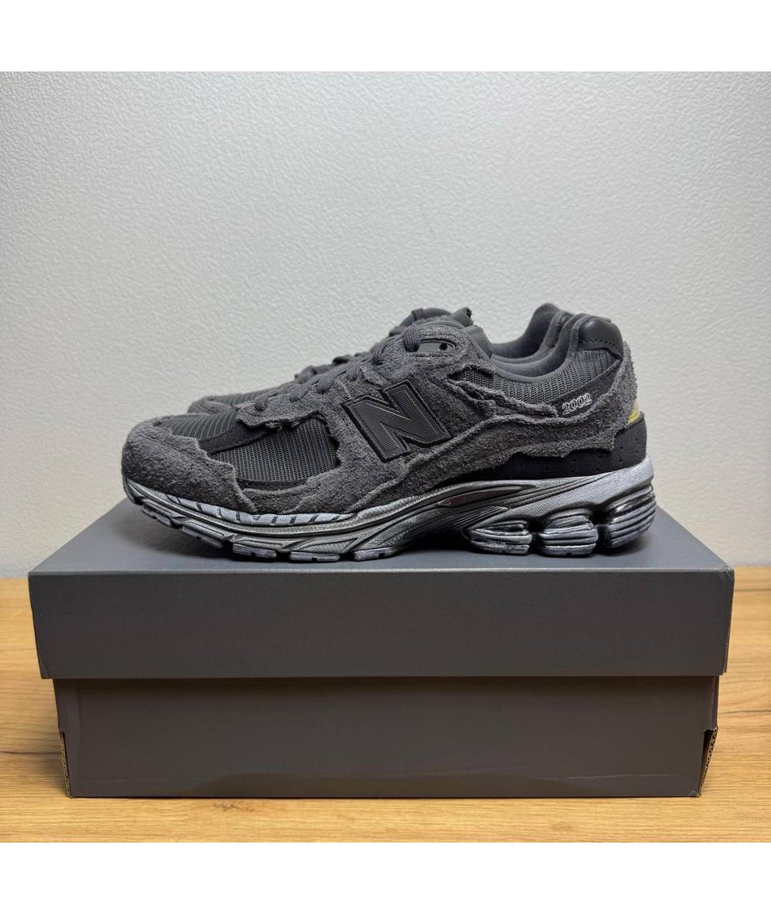 NEW BALANCE Антрацитовые замшевые низкие кроссовки / кеды, фото 6