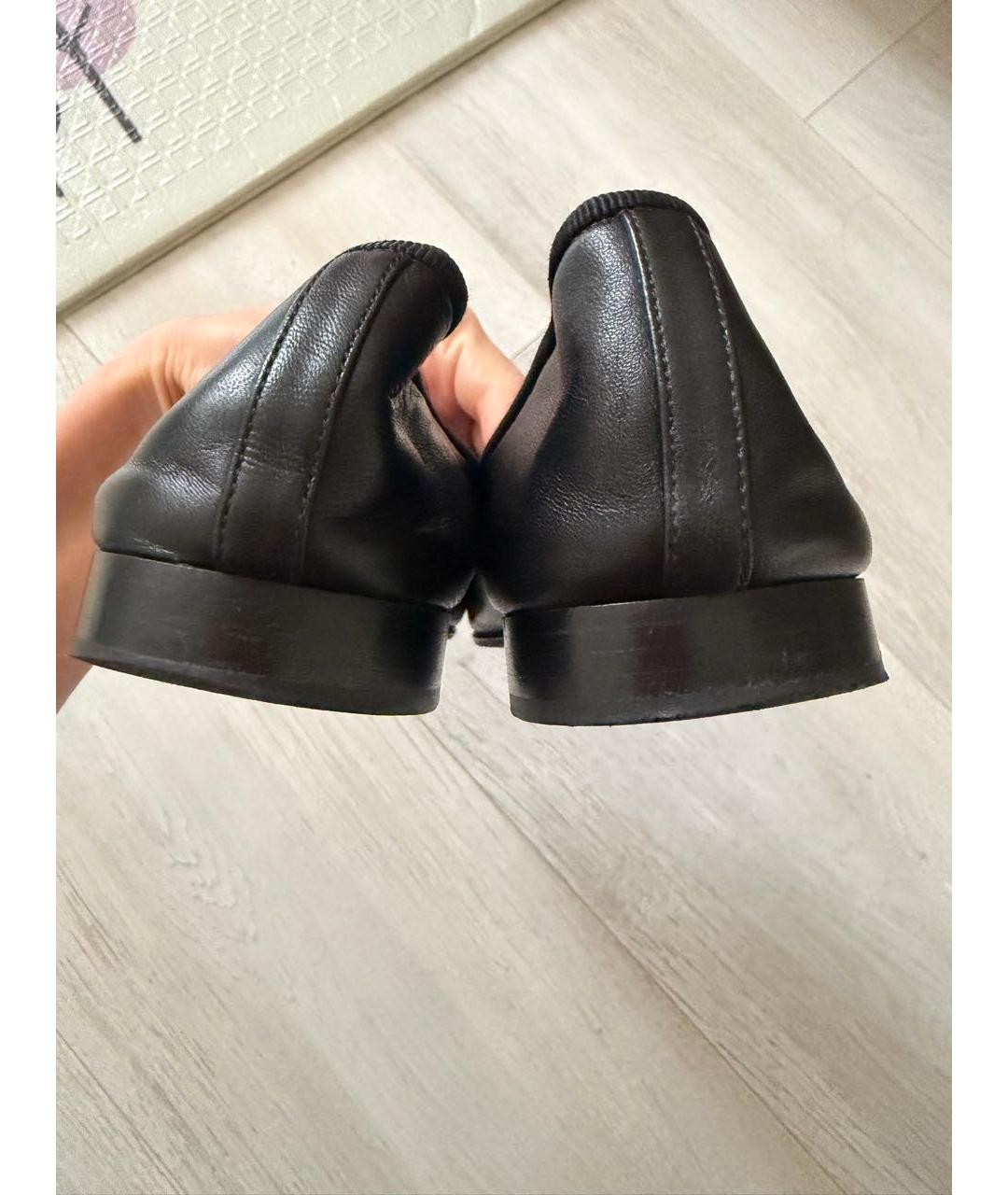 CHANEL Черные кожаные балетки, фото 4