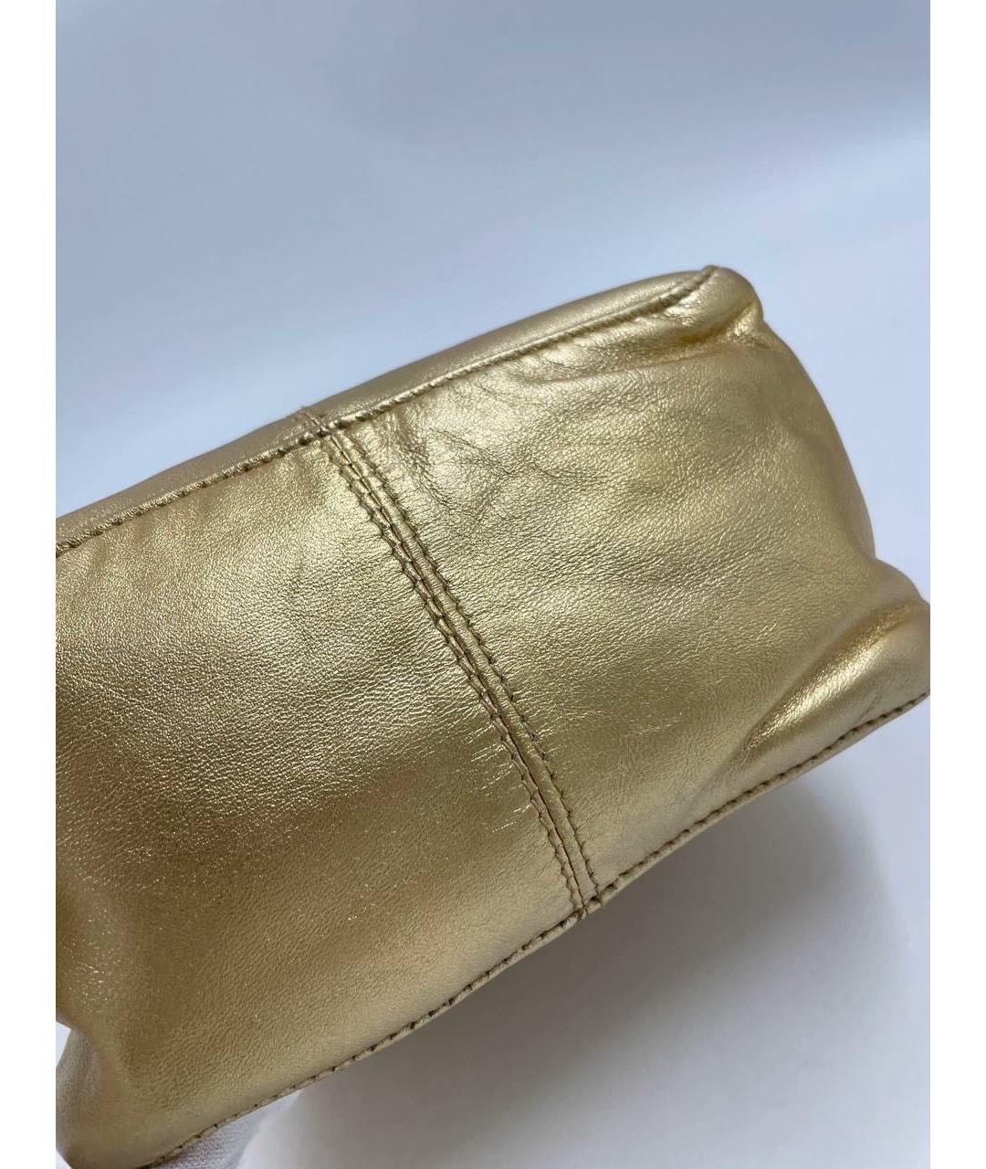 FENDI Золотая кожаная сумка через плечо, фото 4