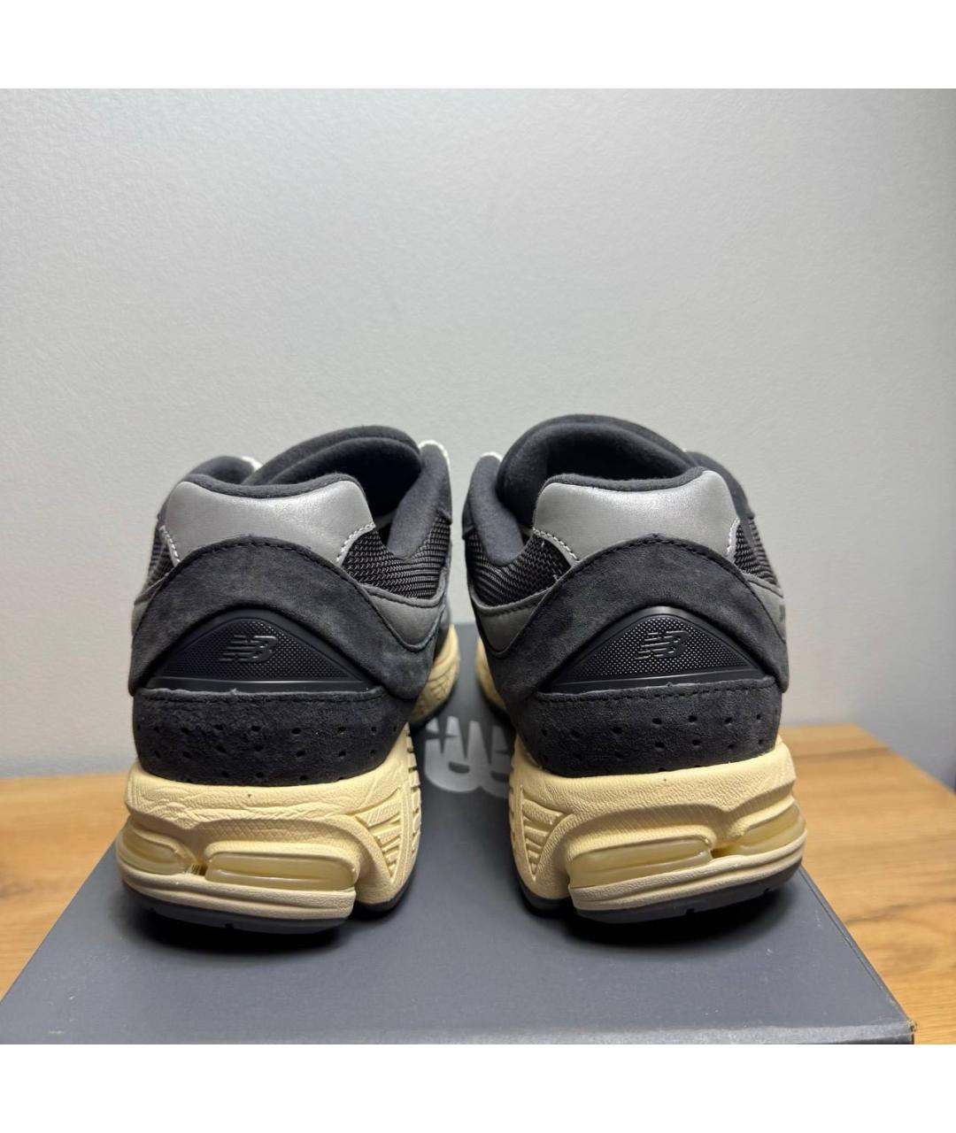NEW BALANCE Антрацитовые замшевые низкие кроссовки / кеды, фото 4