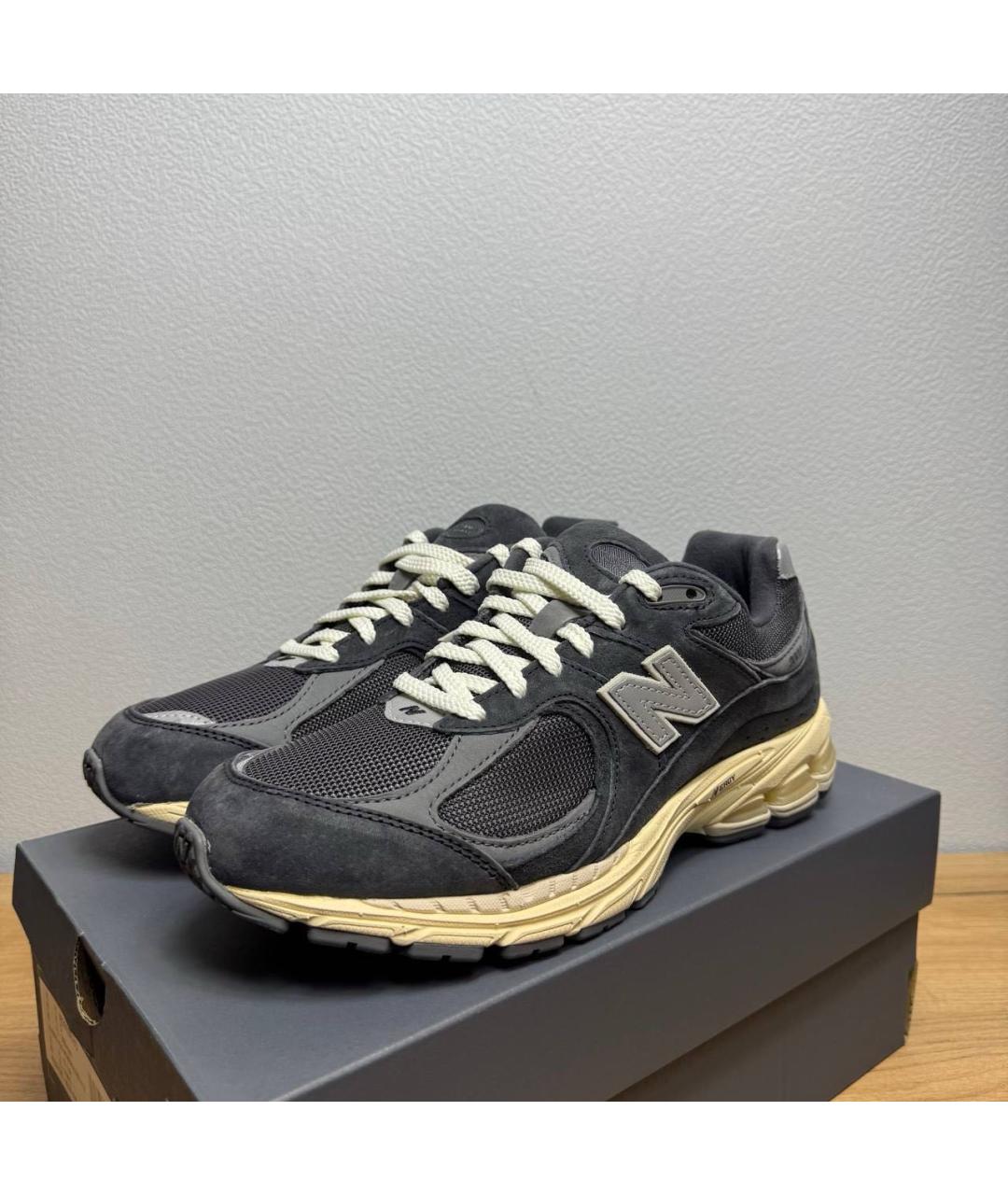 NEW BALANCE Антрацитовые замшевые низкие кроссовки / кеды, фото 3