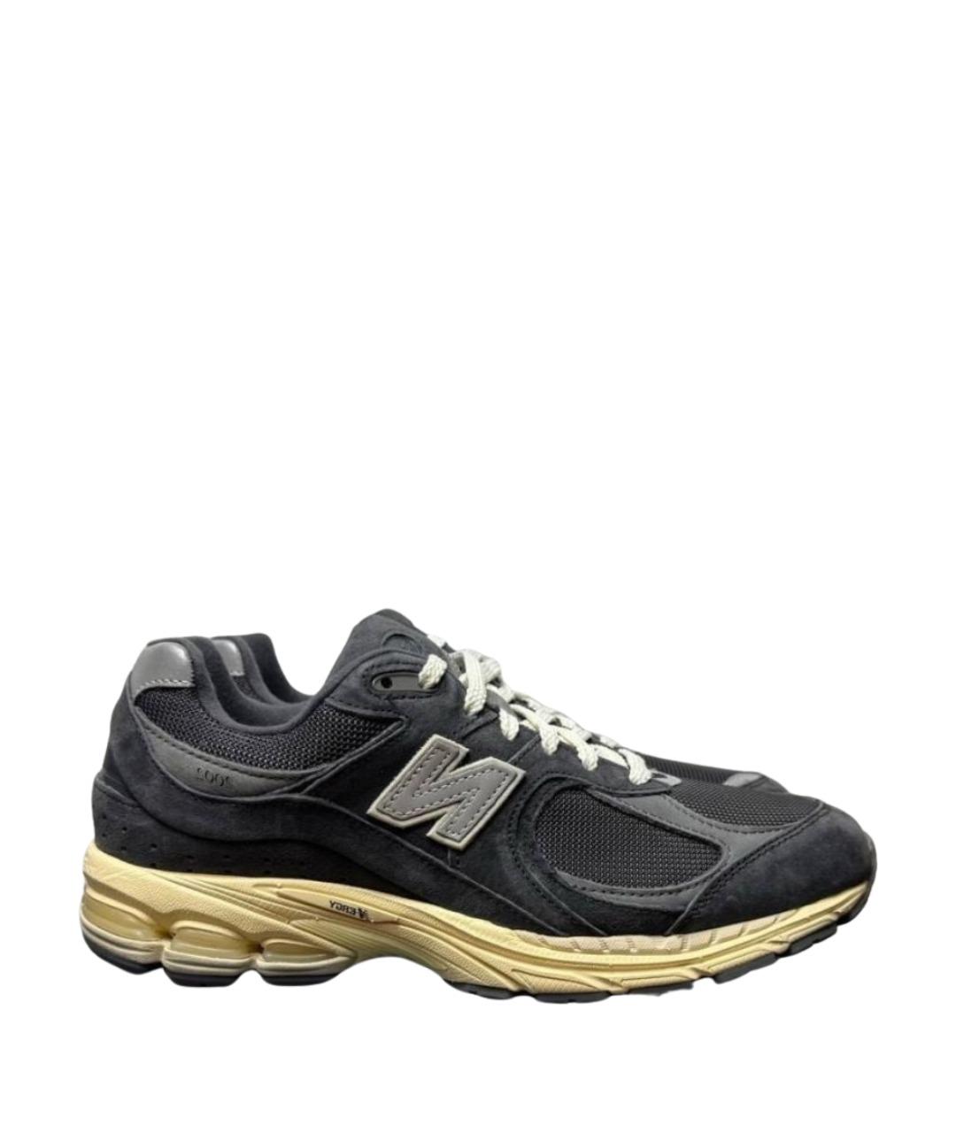 NEW BALANCE Антрацитовые замшевые низкие кроссовки / кеды, фото 1