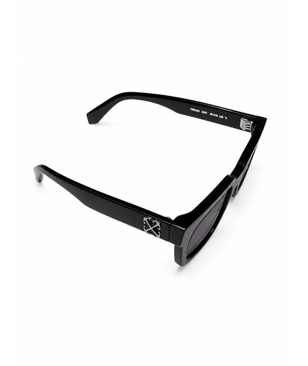 OFF-WHITE Черные пластиковые солнцезащитные очки, фото 2
