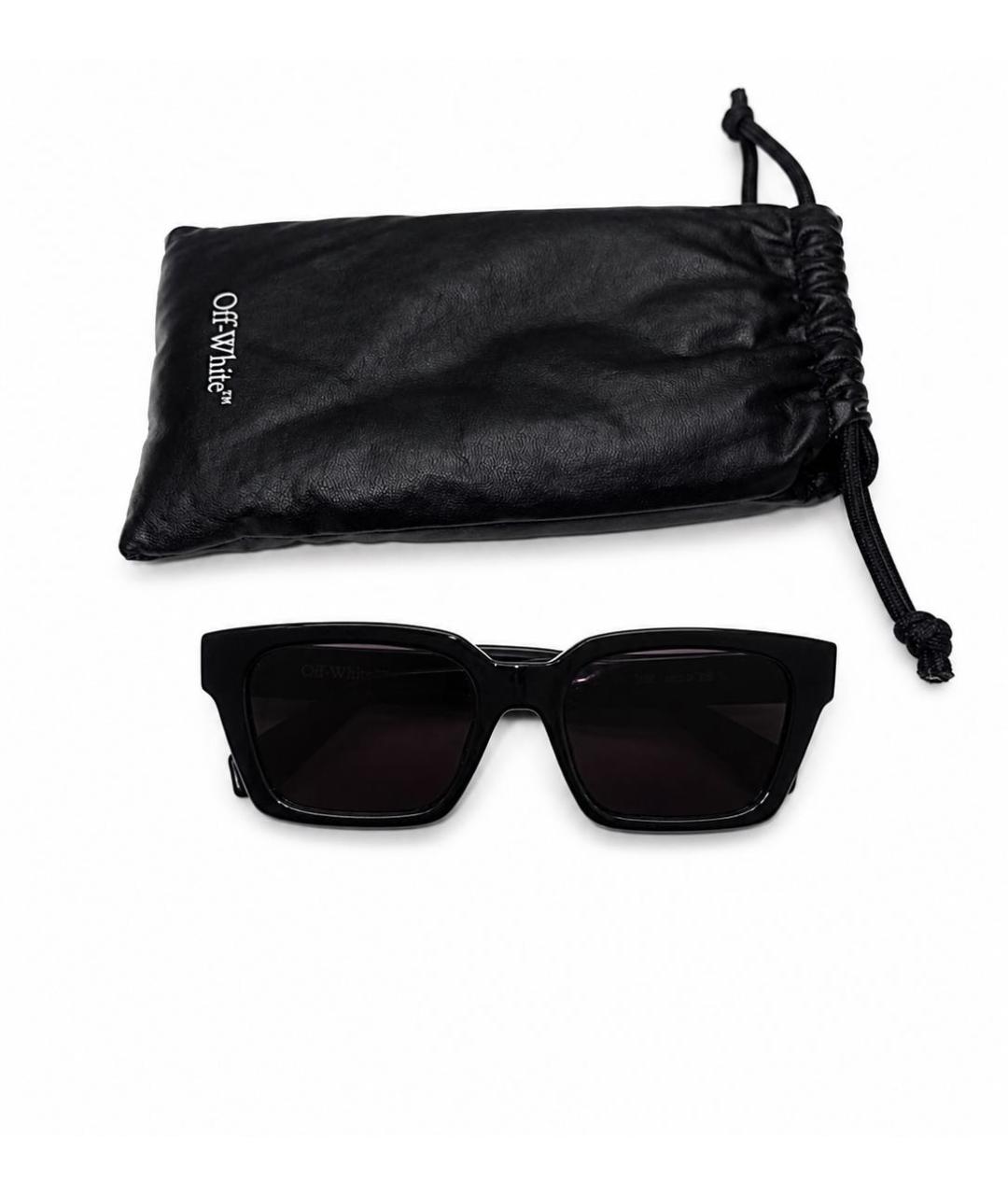 OFF-WHITE Черные пластиковые солнцезащитные очки, фото 5