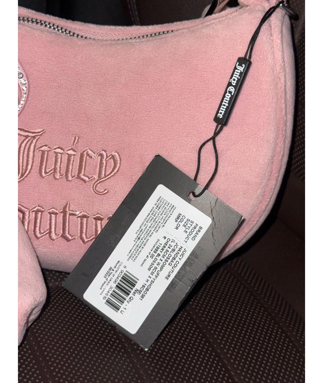 JUICY COUTURE Розовая сумка с короткими ручками, фото 3