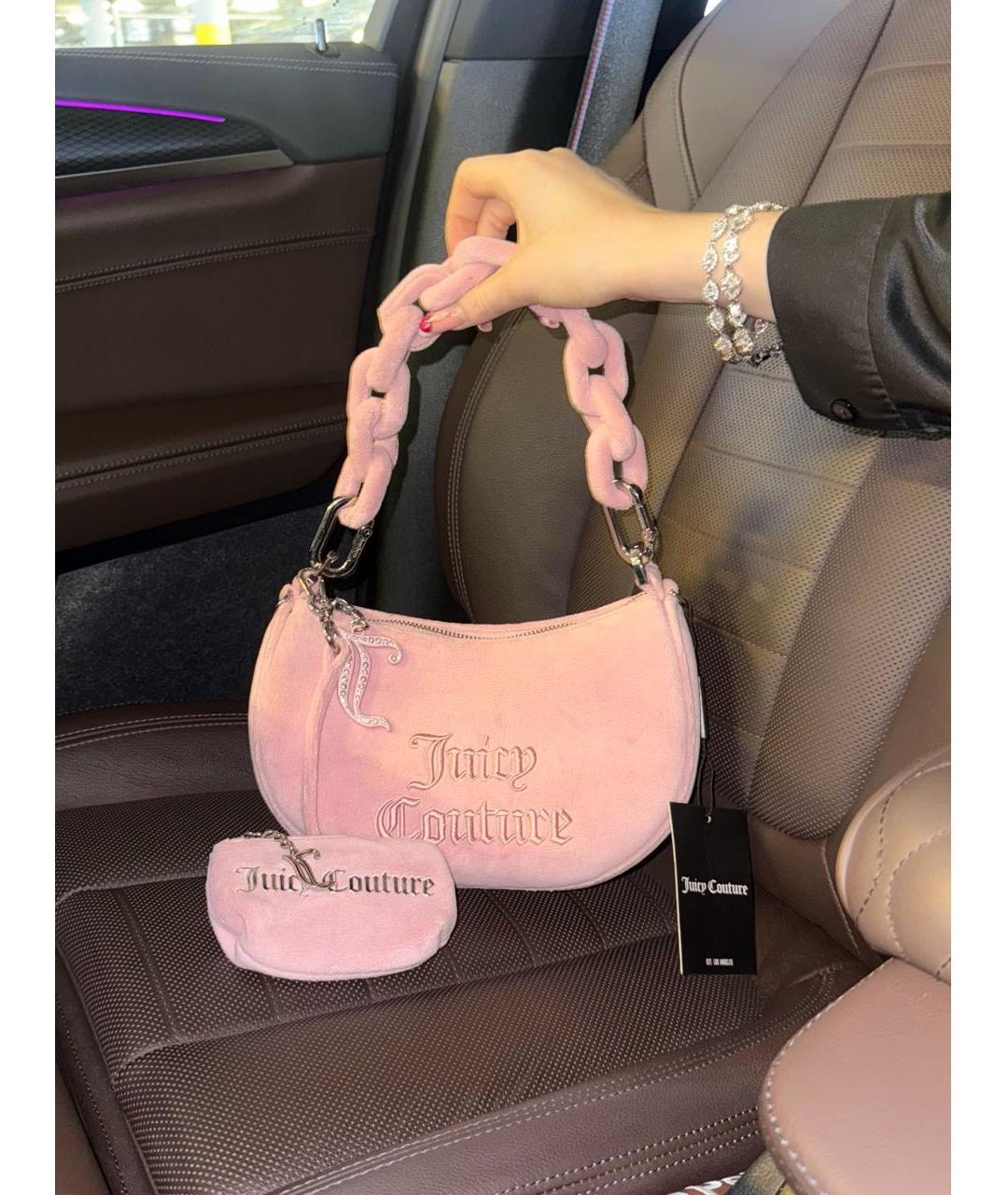 JUICY COUTURE Розовая сумка с короткими ручками, фото 9