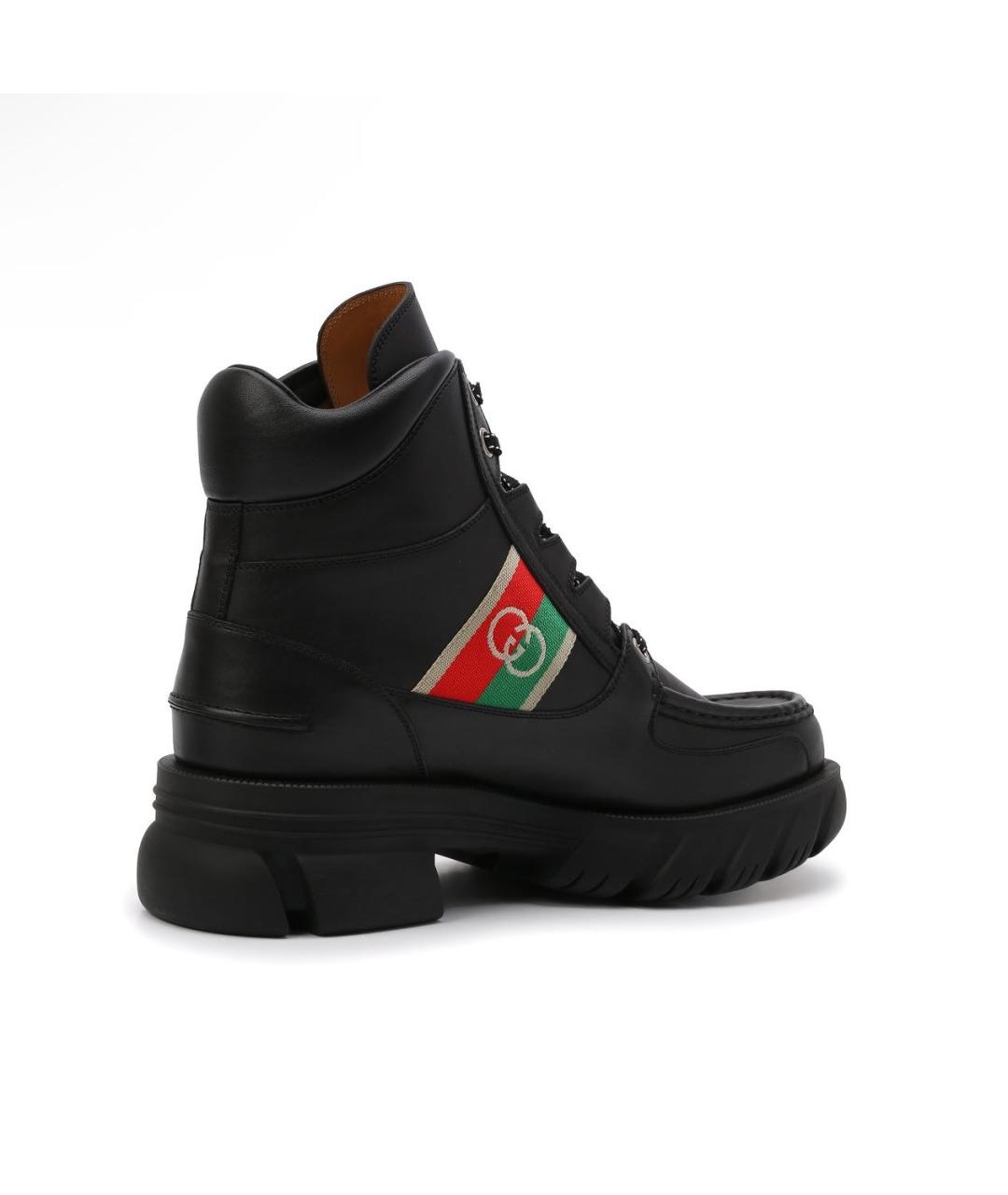 GUCCI Черные кожаные полусапоги, фото 2