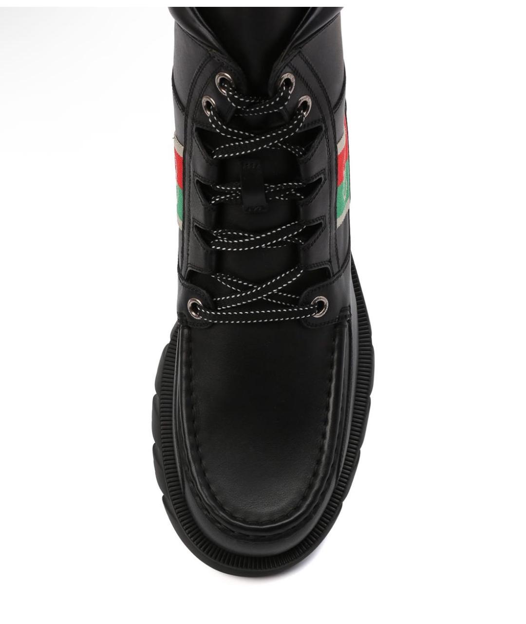 GUCCI Черные кожаные полусапоги, фото 4