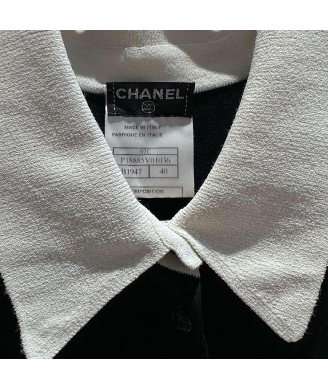 CHANEL Черный вискозный кардиган, фото 3