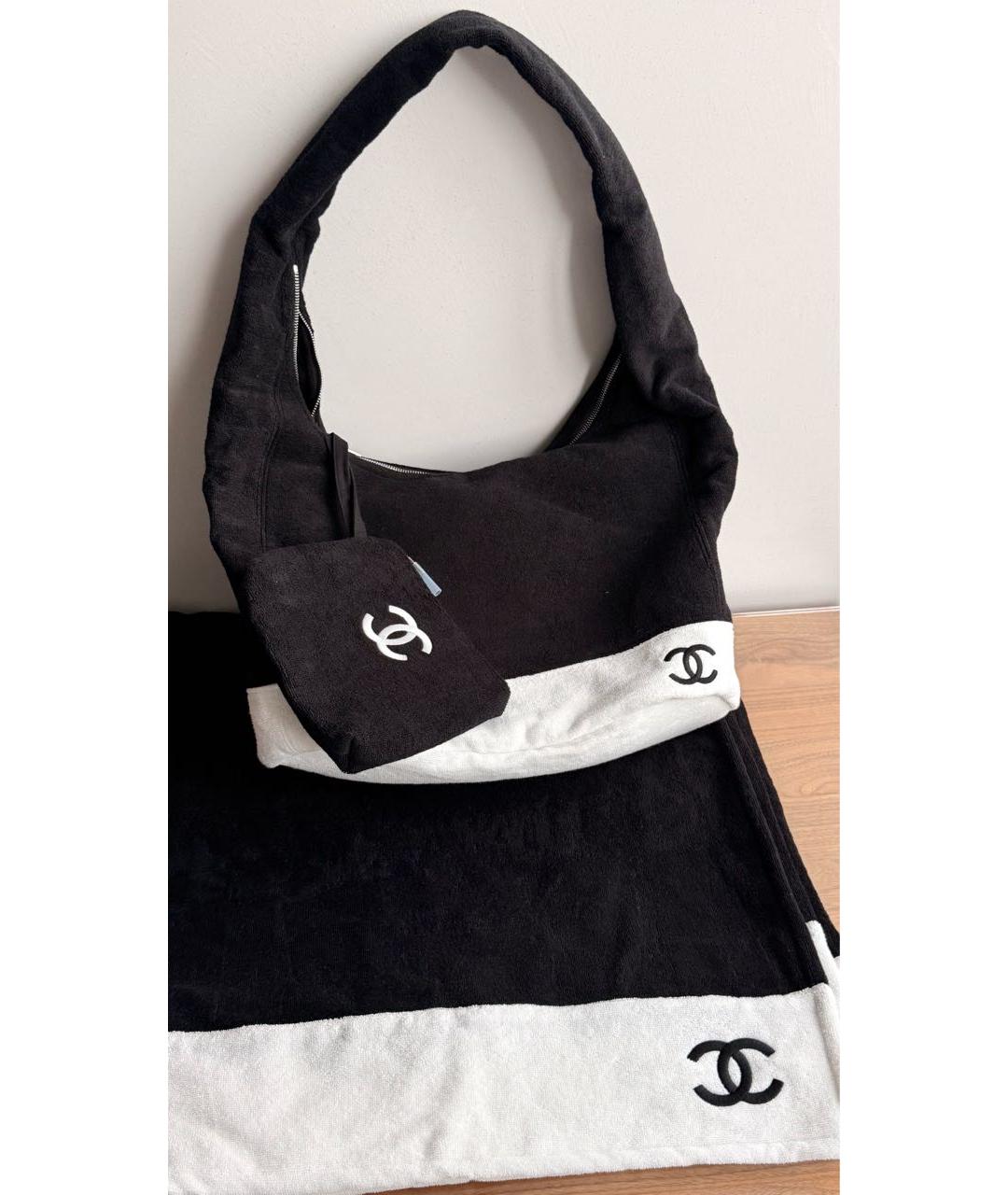 CHANEL Черная пляжная сумка, фото 4