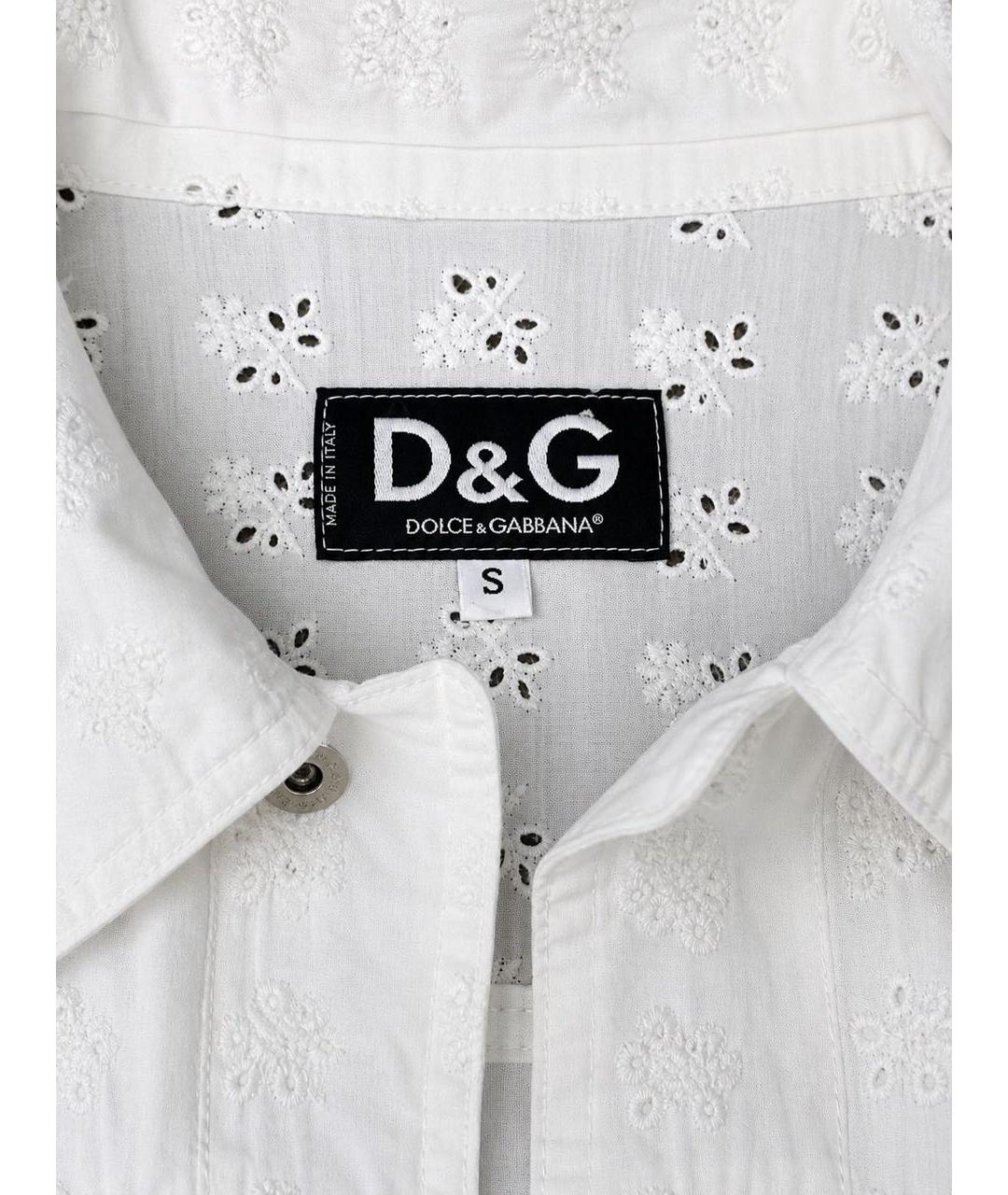 DOLCE&GABBANA Белая хлопковая рубашка, фото 6