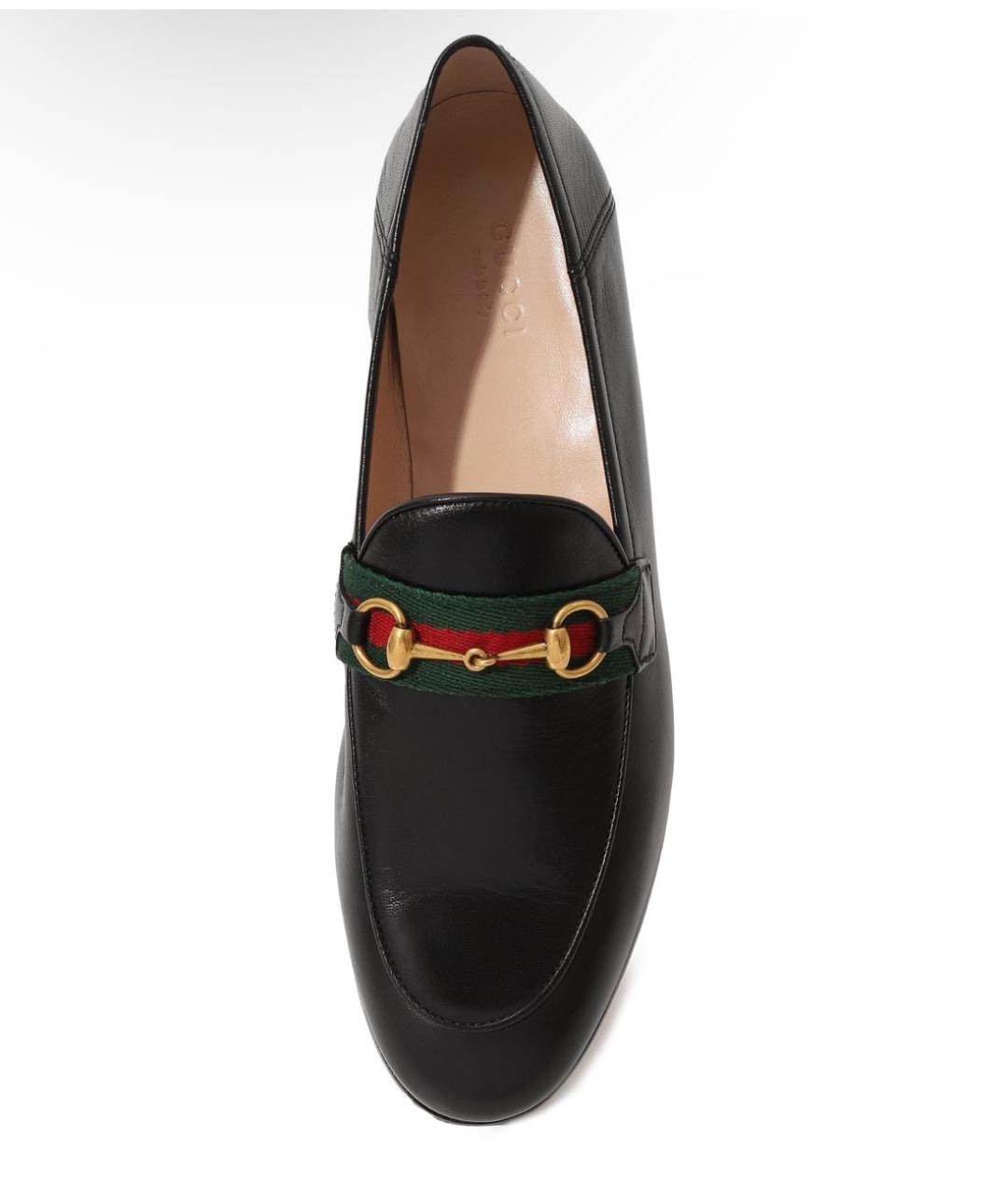 GUCCI Черные кожаные туфли, фото 4