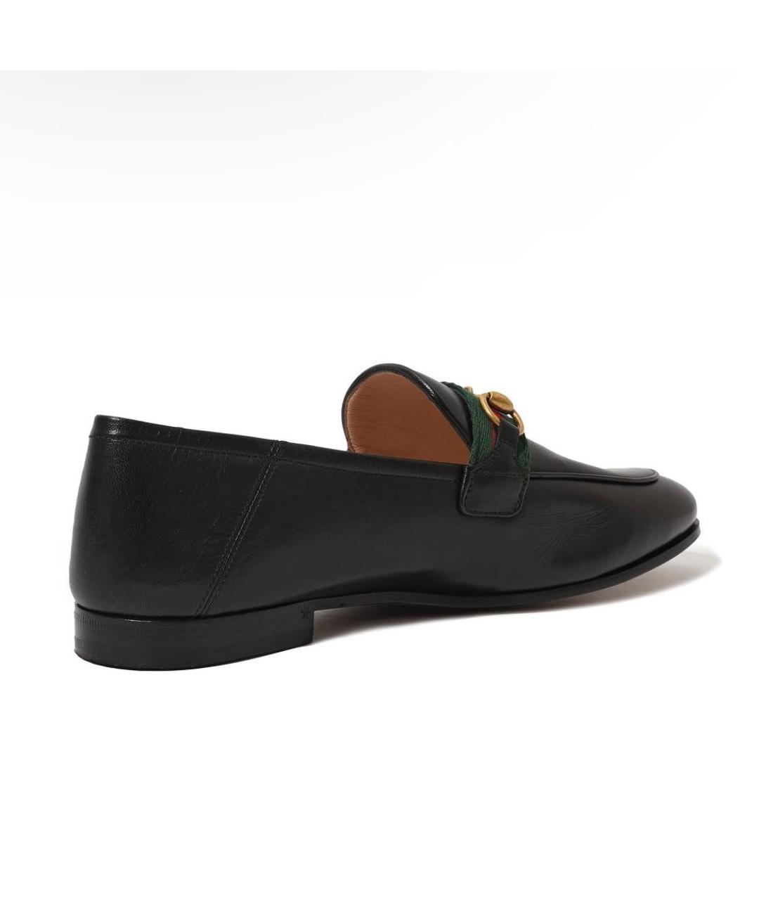 GUCCI Черные кожаные туфли, фото 3