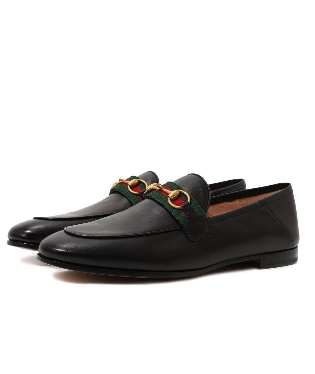 GUCCI Черные кожаные туфли, фото 2