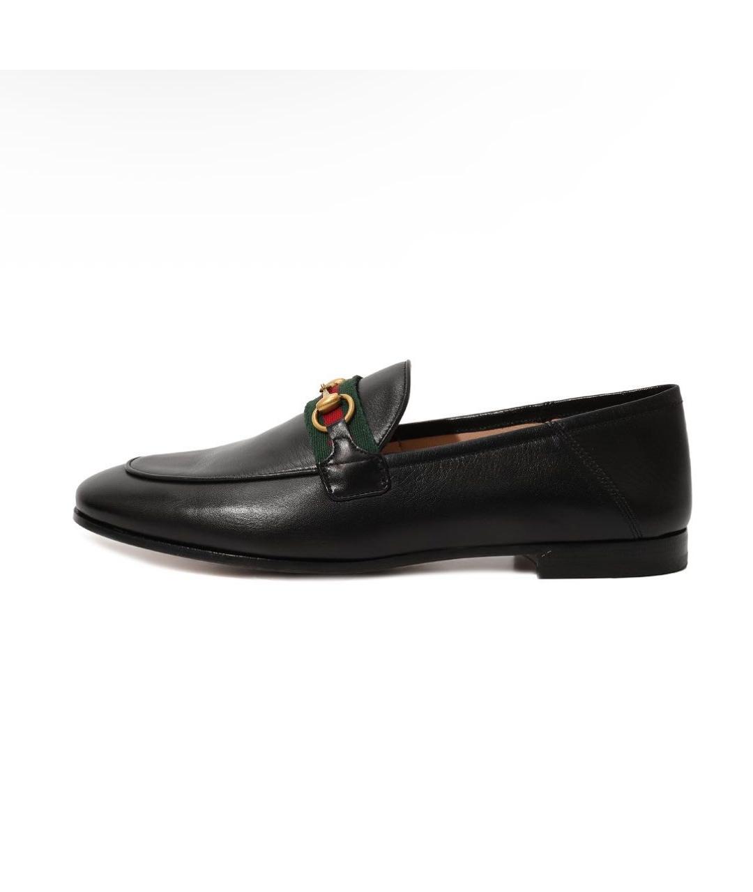 GUCCI Черные кожаные туфли, фото 5