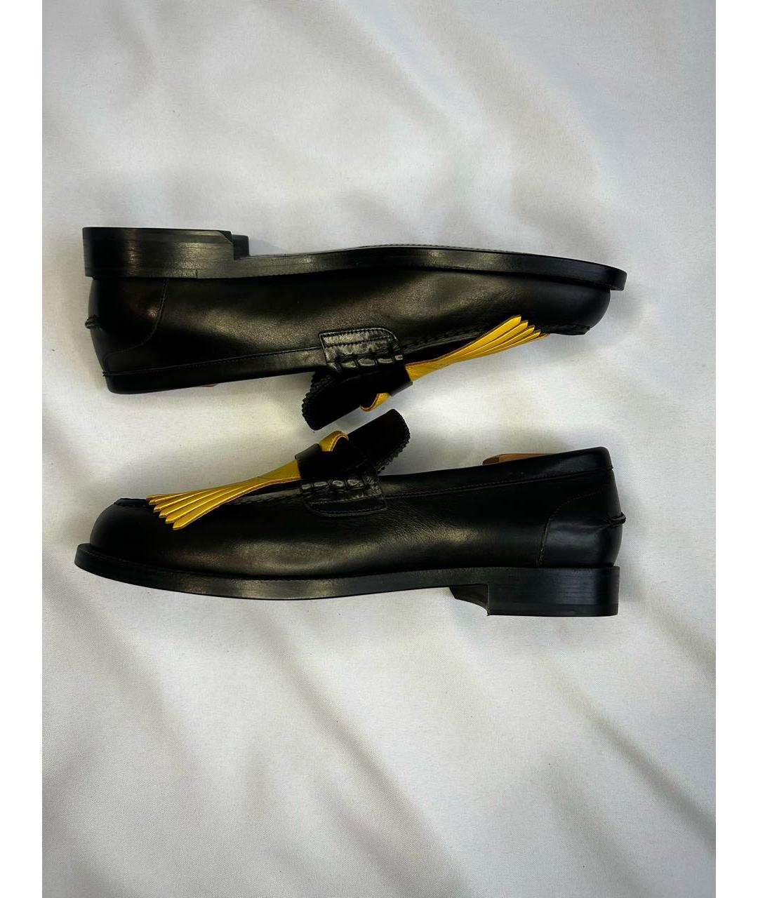 BURBERRY Черные кожаные лоферы, фото 3