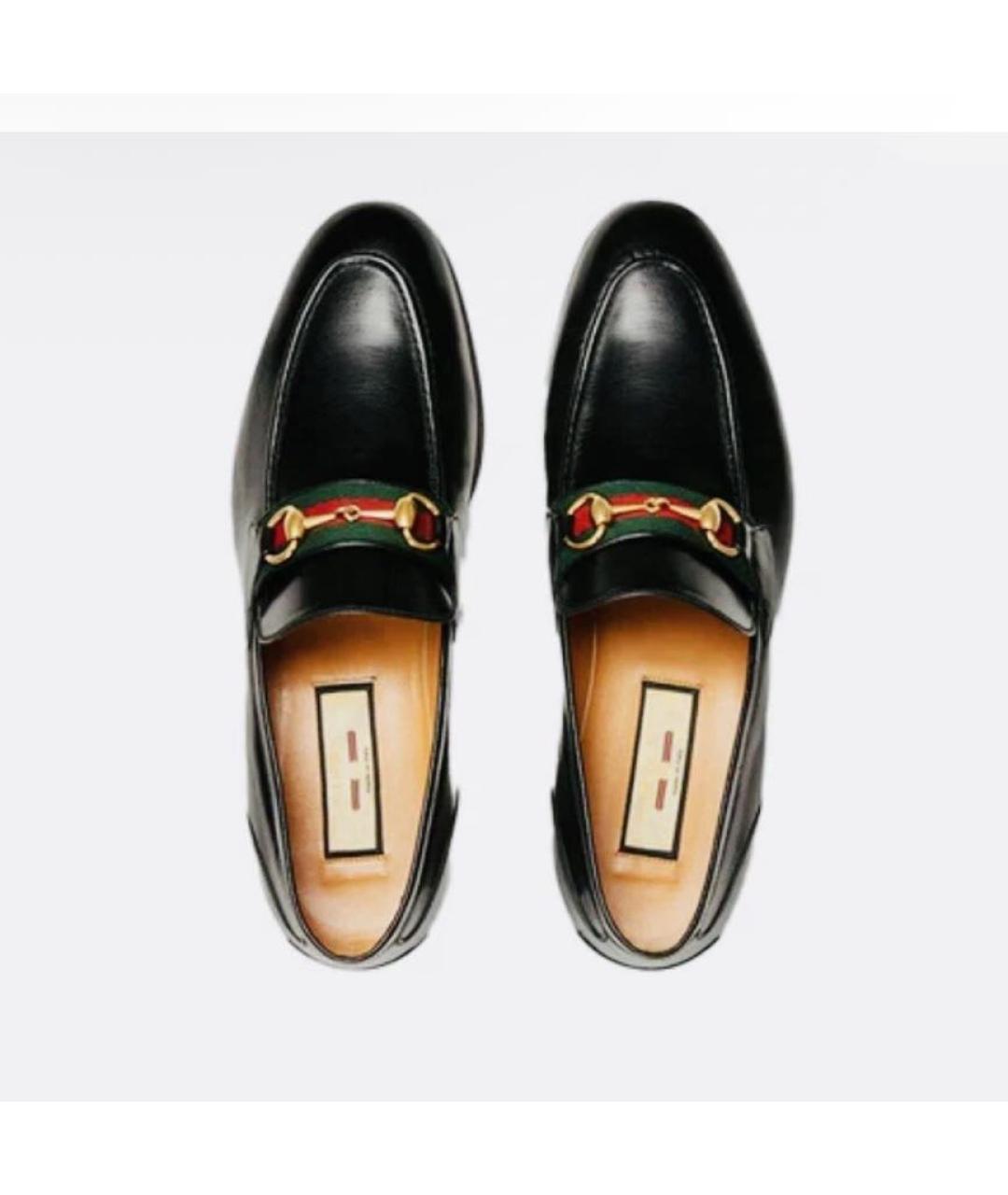 GUCCI Черные кожаные туфли, фото 3