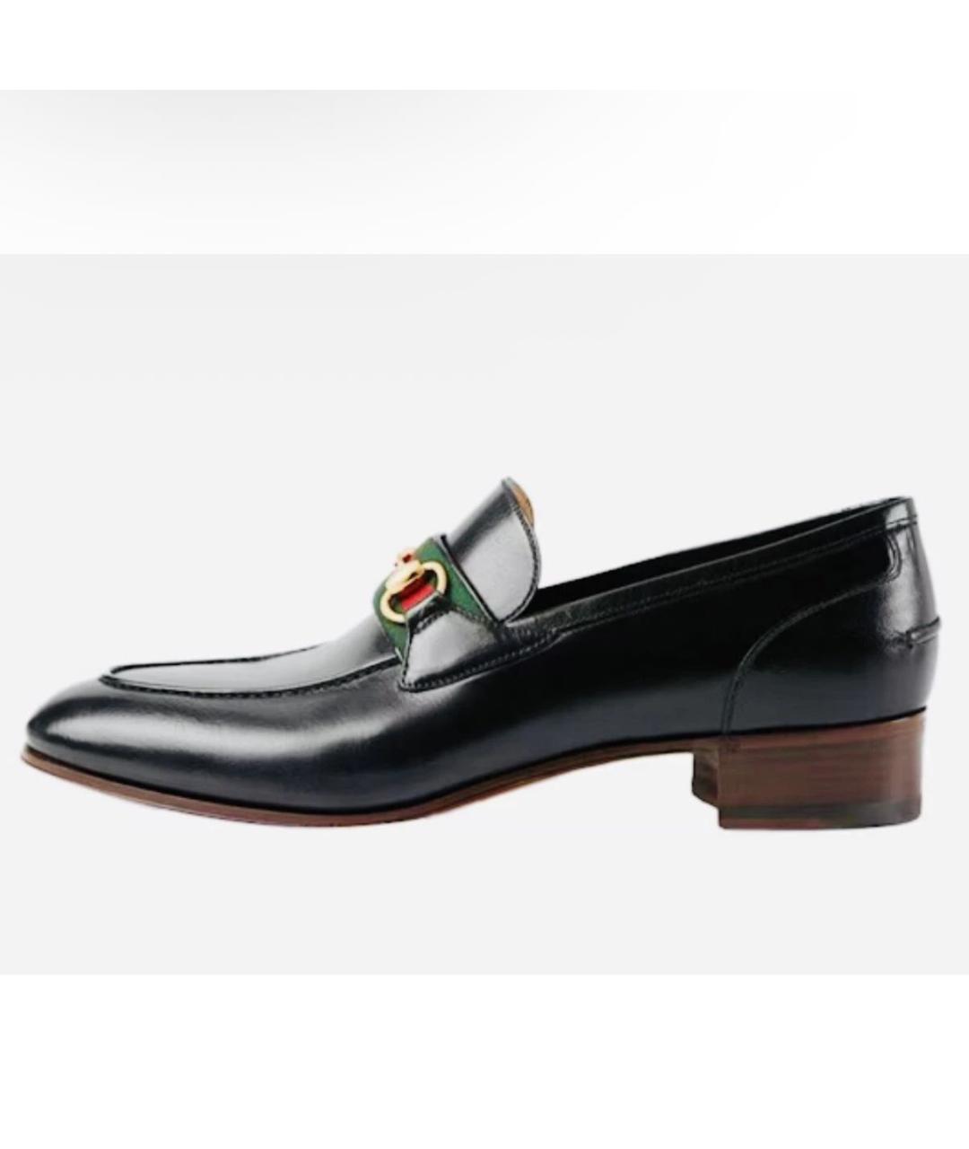 GUCCI Черные кожаные туфли, фото 6