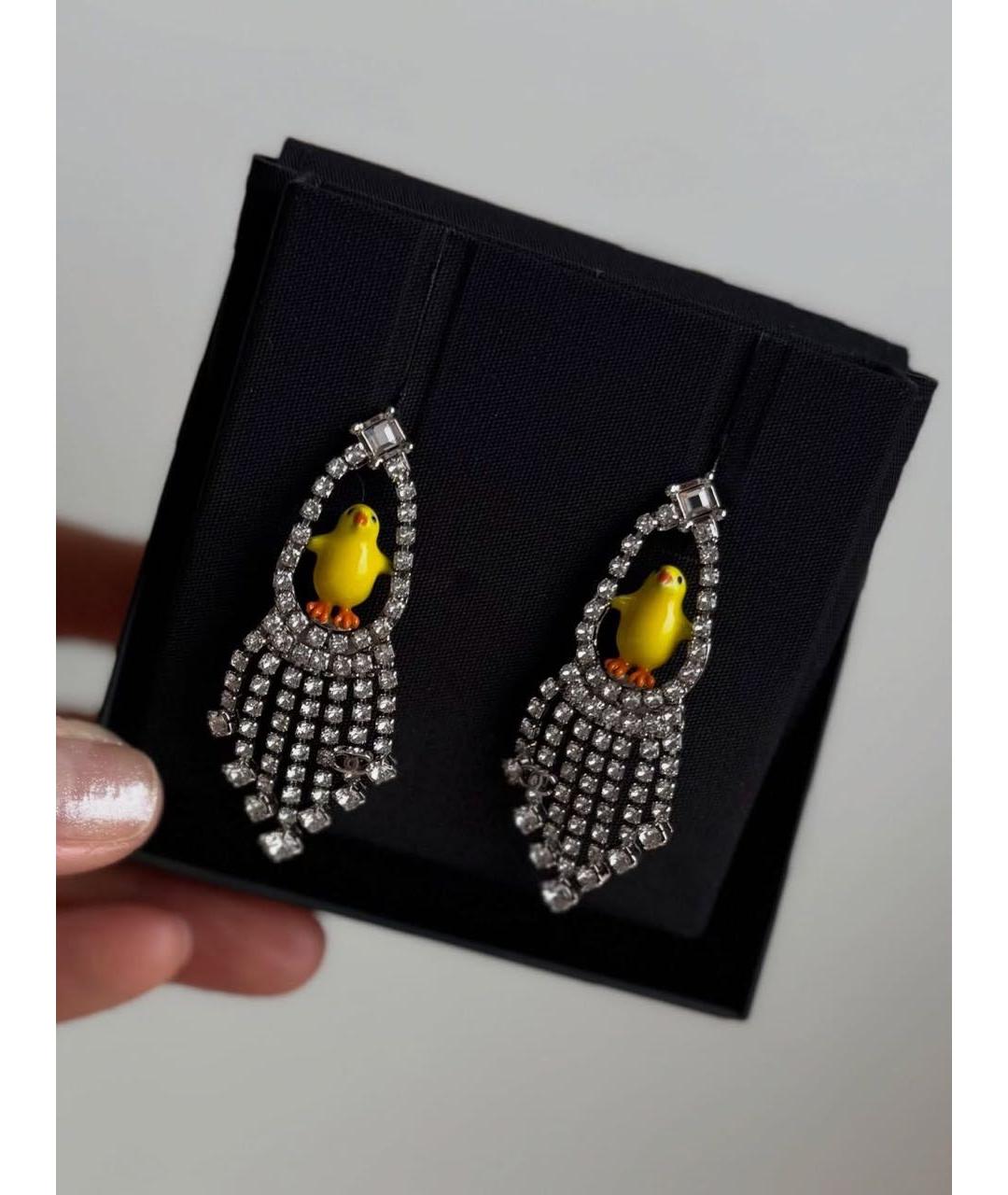 CHANEL Серебряные серьги, фото 3