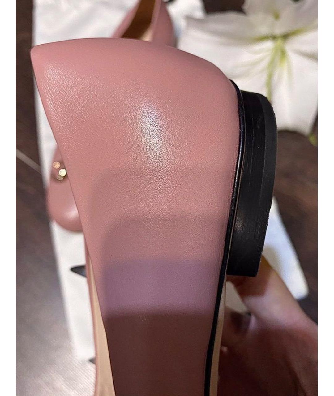 GUCCI Розовые кожаные балетки, фото 8