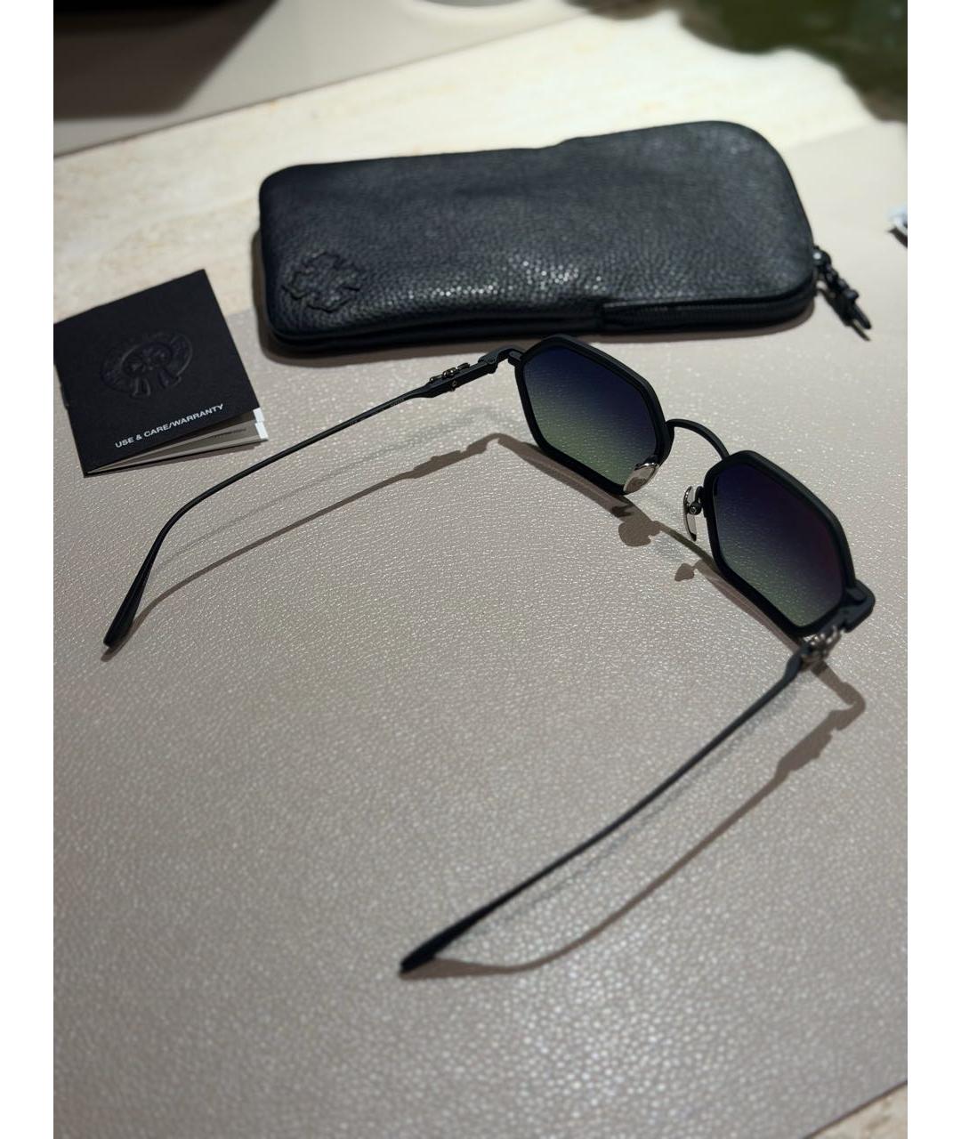 CHROME HEARTS Черные пластиковые солнцезащитные очки, фото 2