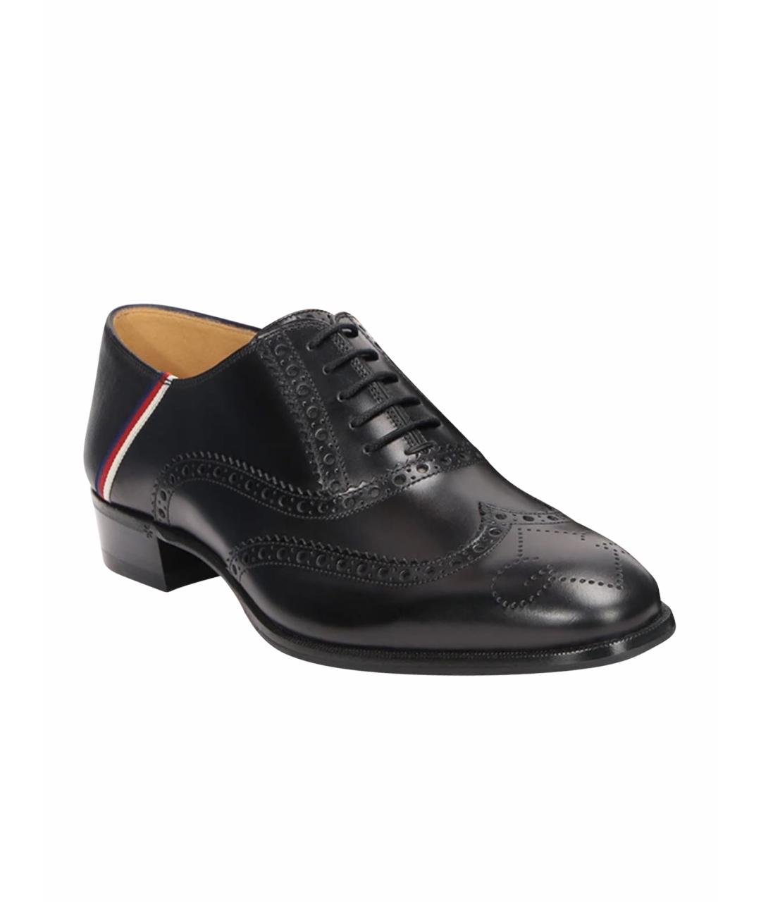 GUCCI Черные кожаные туфли, фото 5
