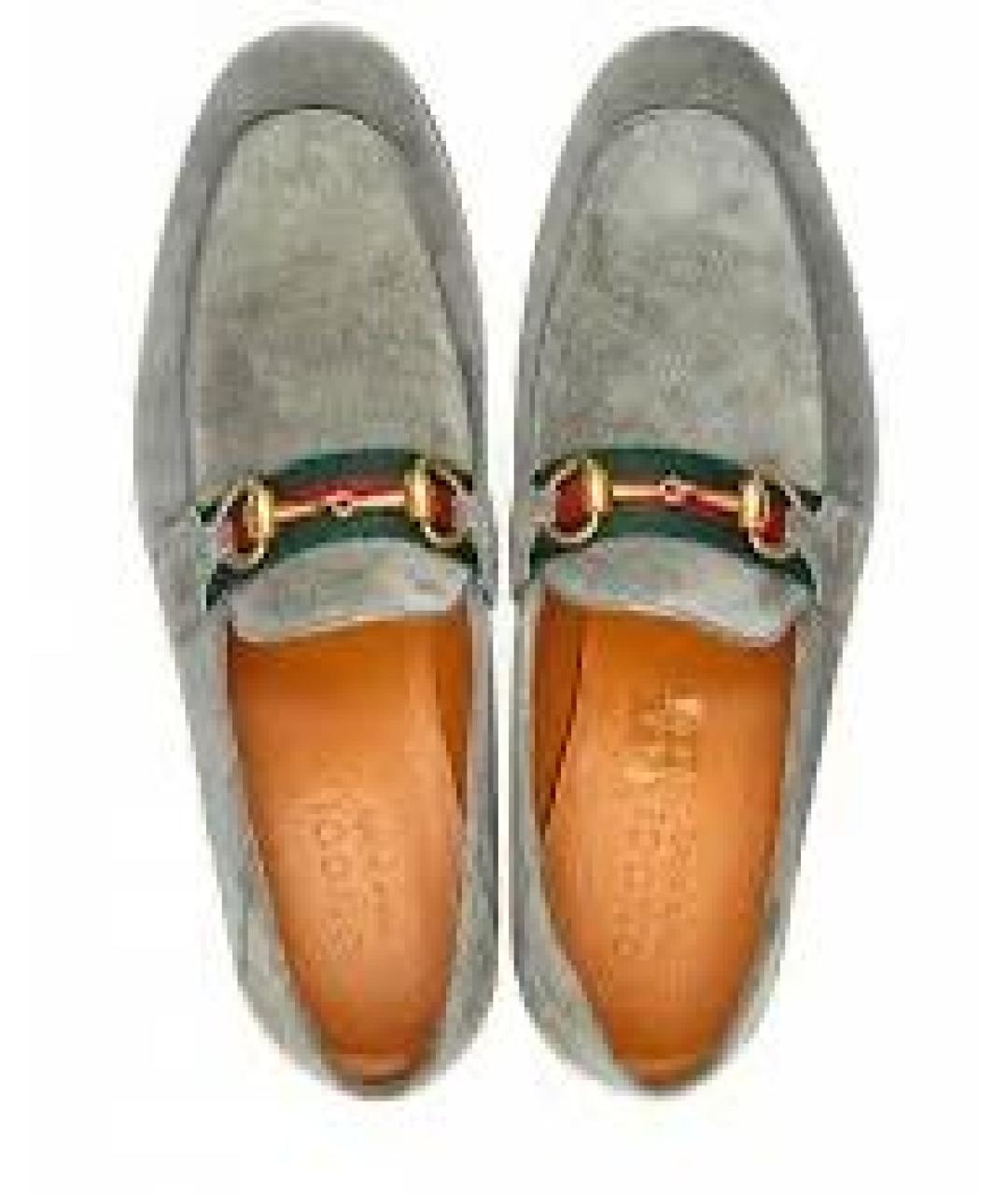 GUCCI Серые замшевые туфли, фото 4
