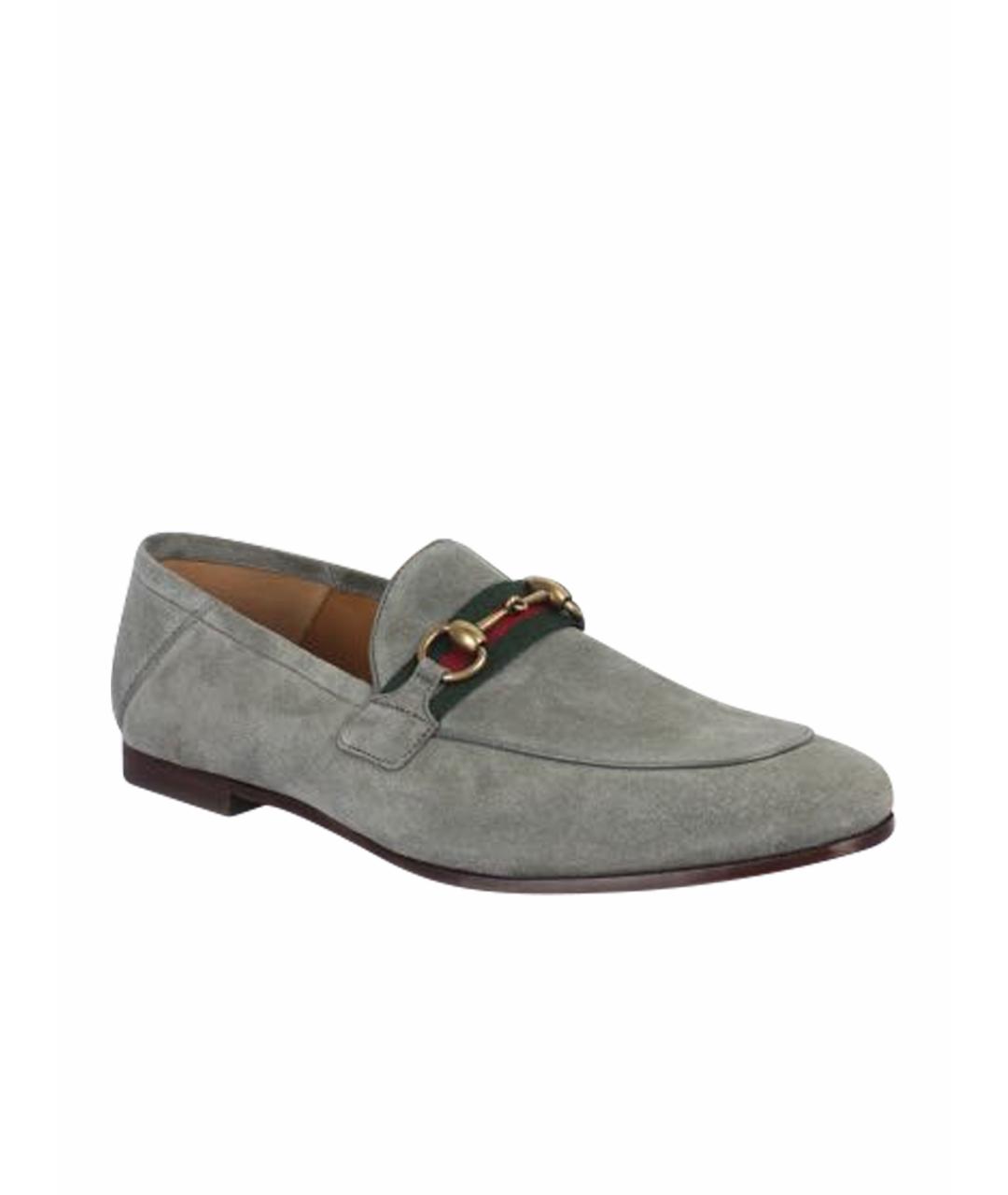GUCCI Серые замшевые туфли, фото 1