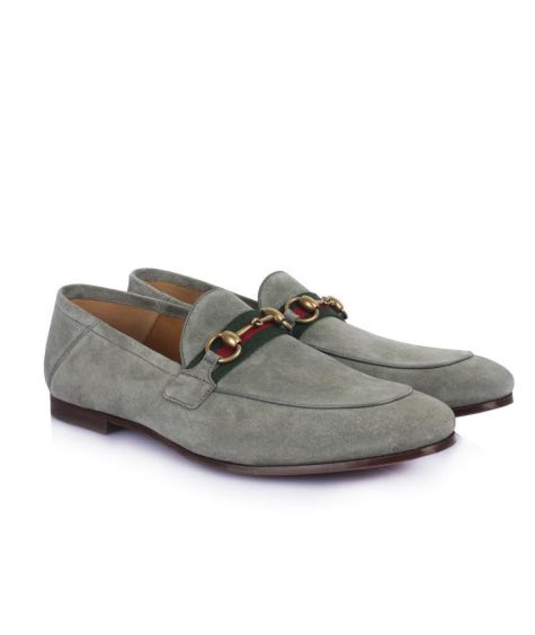 GUCCI Серые замшевые туфли, фото 5