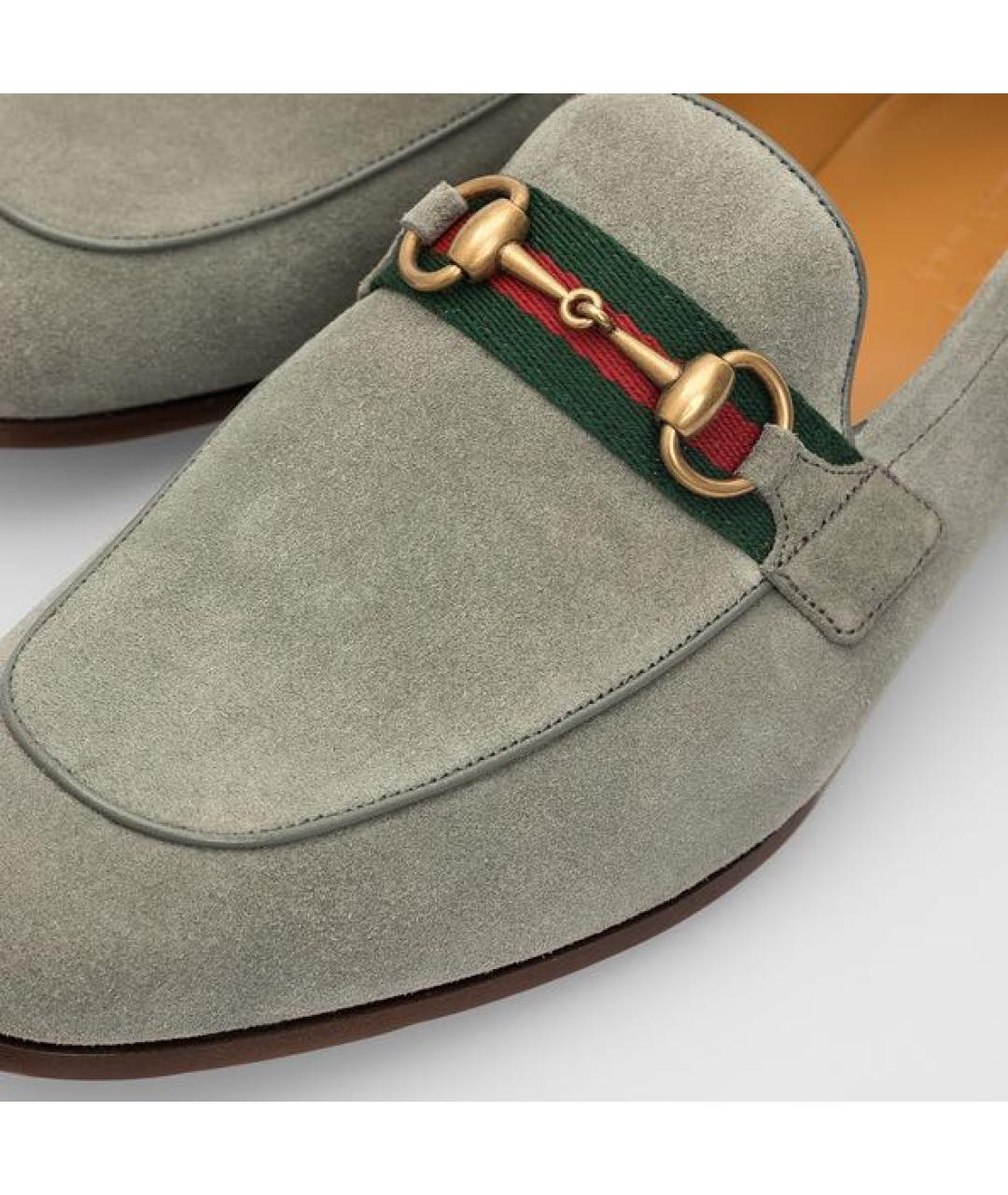 GUCCI Серые замшевые туфли, фото 3