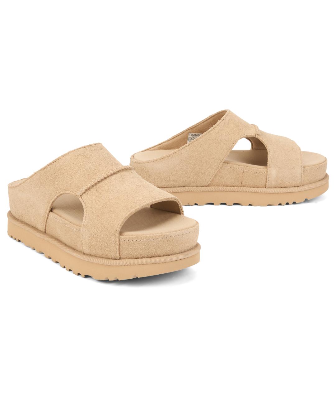 UGG AUSTRALIA Бежевые синтетические сандалии, фото 2