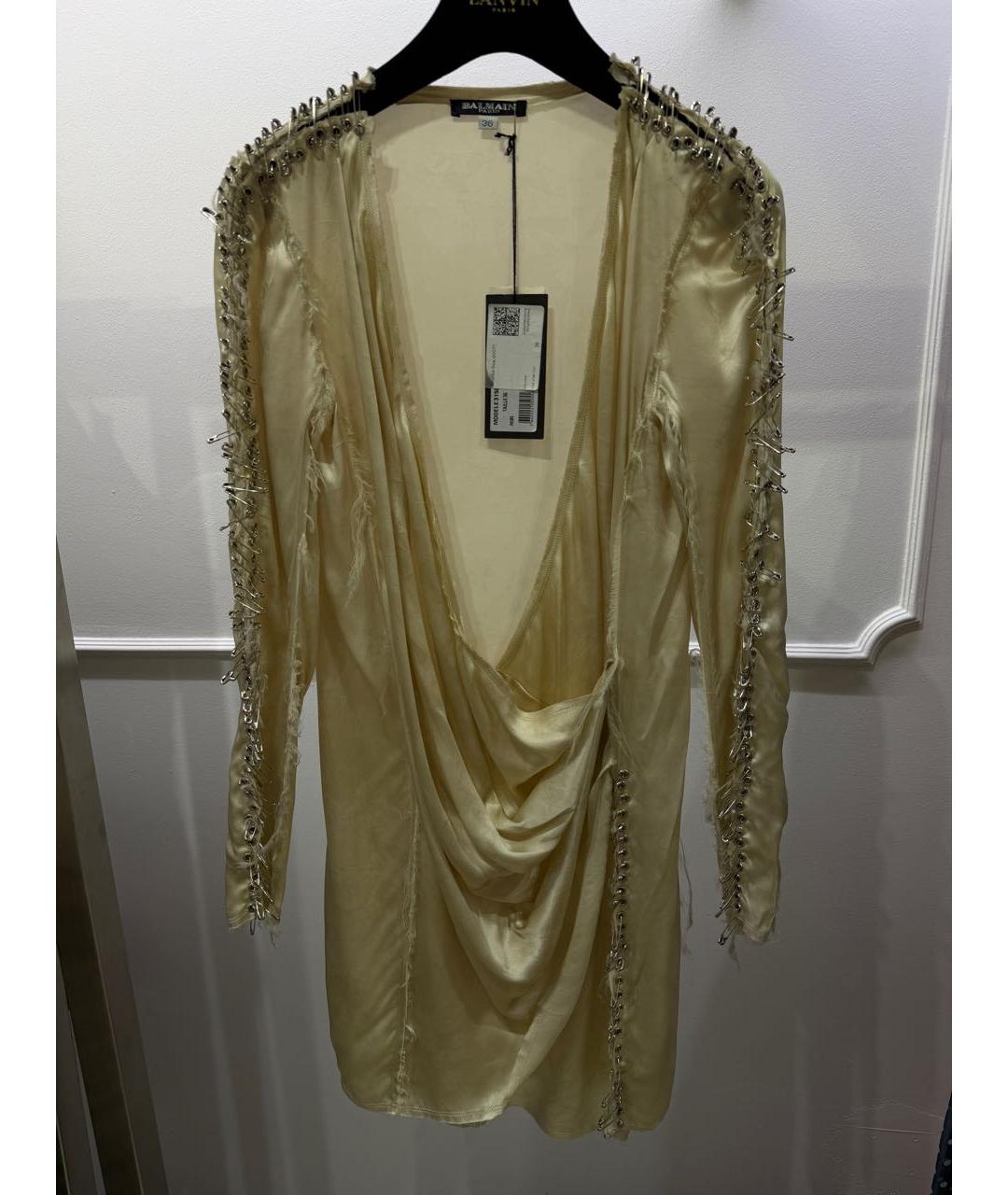 BALMAIN Шелковое платье, фото 5
