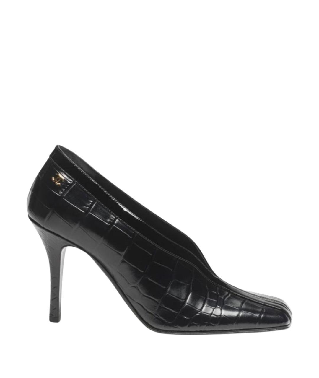 CHANEL Черные туфли из лакированной кожи, фото 1