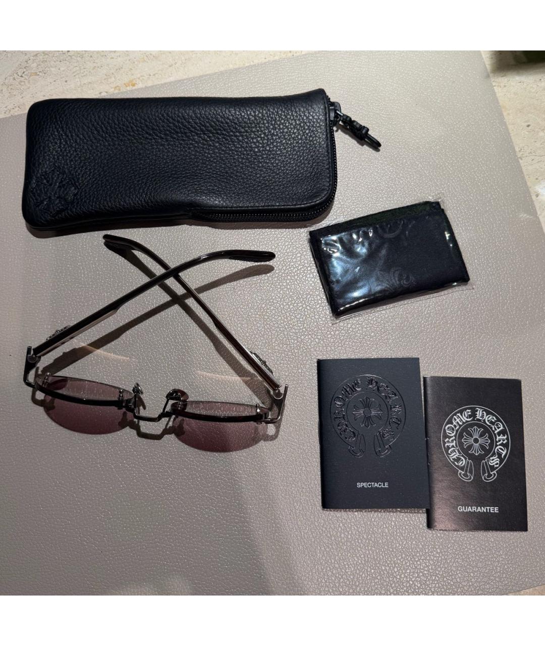 CHROME HEARTS Белые деревянные солнцезащитные очки, фото 5